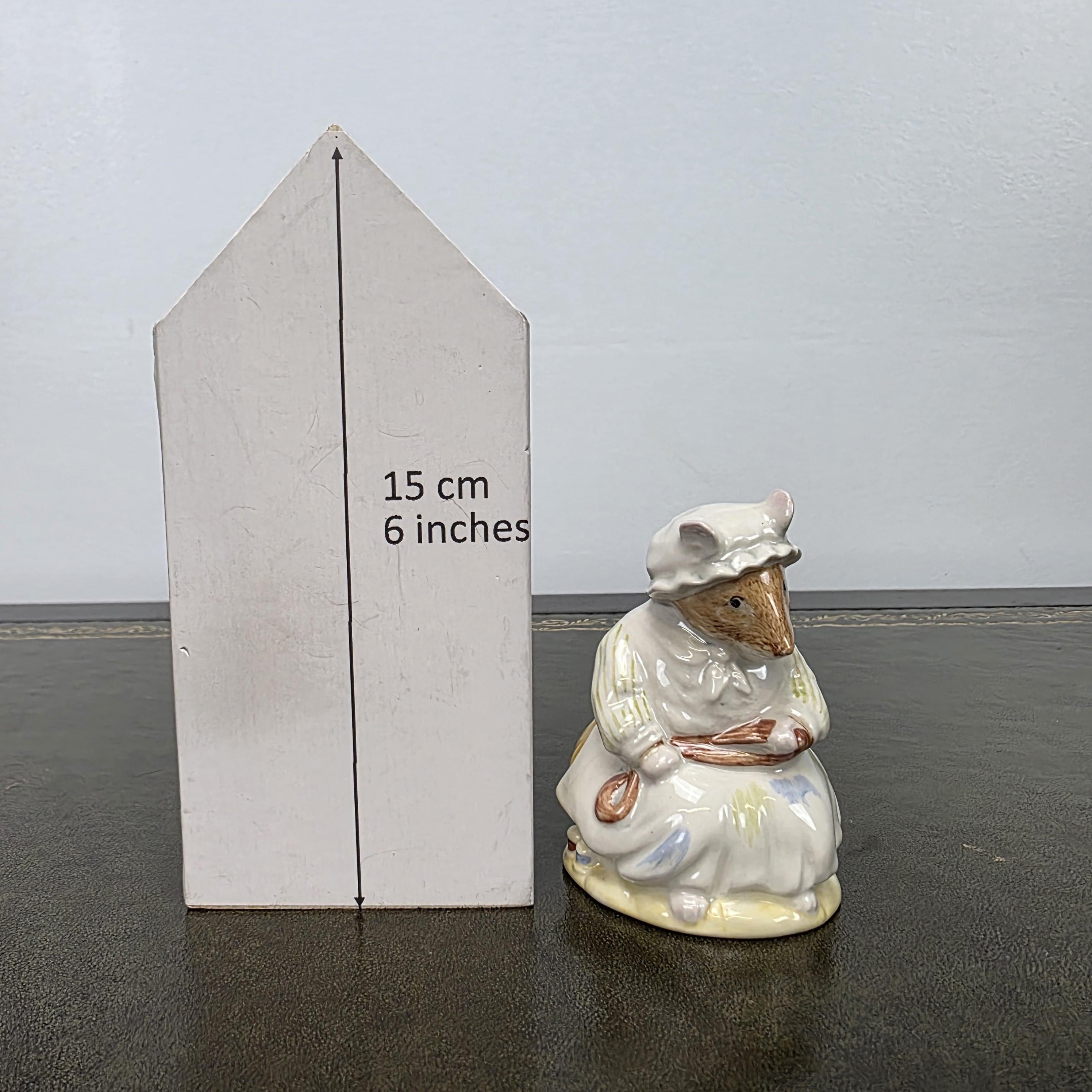Royal Doulton Brambly Hedge Lily Weaver Mouse Figurine | 1988 Porcelain Collectible