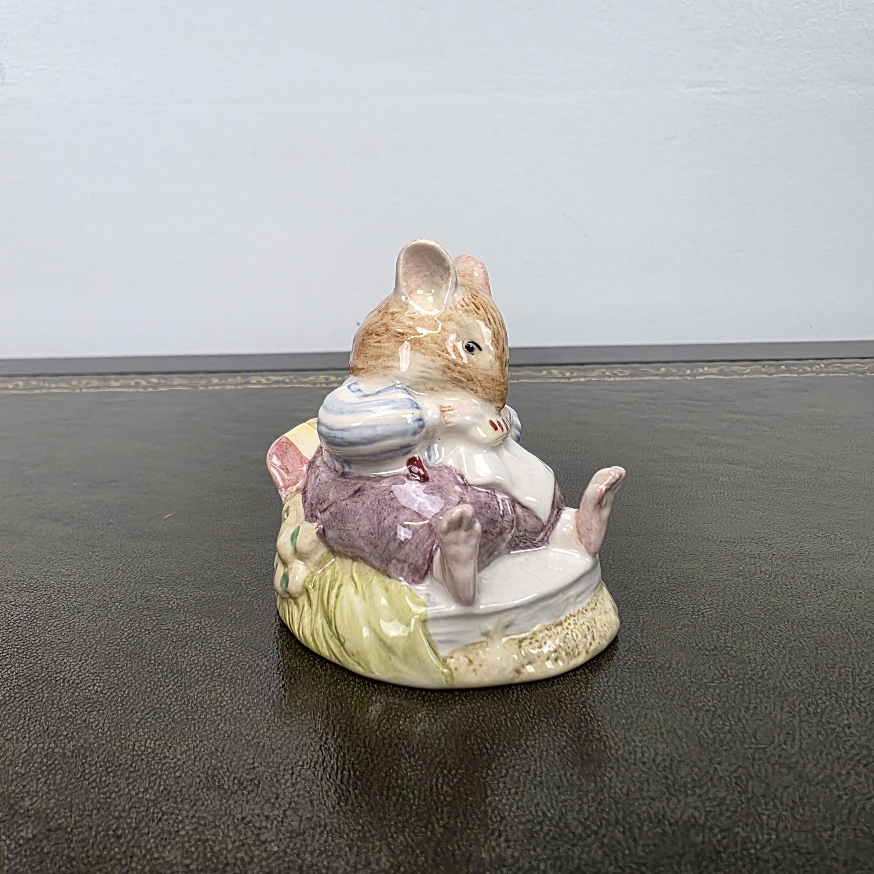 Royal Doulton Brambly Hedge Figurine Mr Toadflax DBH10 1983 Bone China Figure Mouse Ornament