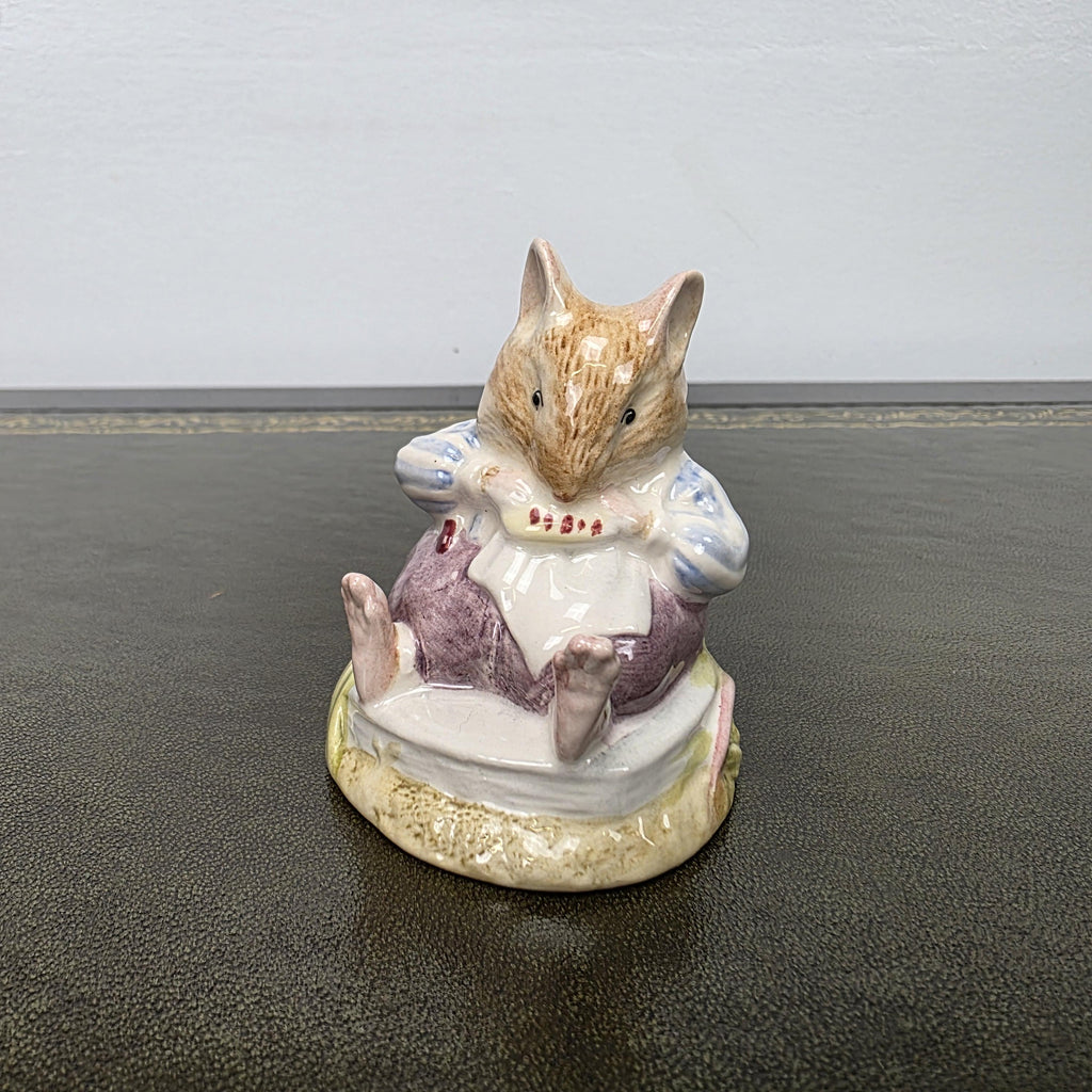 Royal Doulton Brambly Hedge Figurine Mr Toadflax DBH10 1983 Bone China Figure Mouse Ornament
