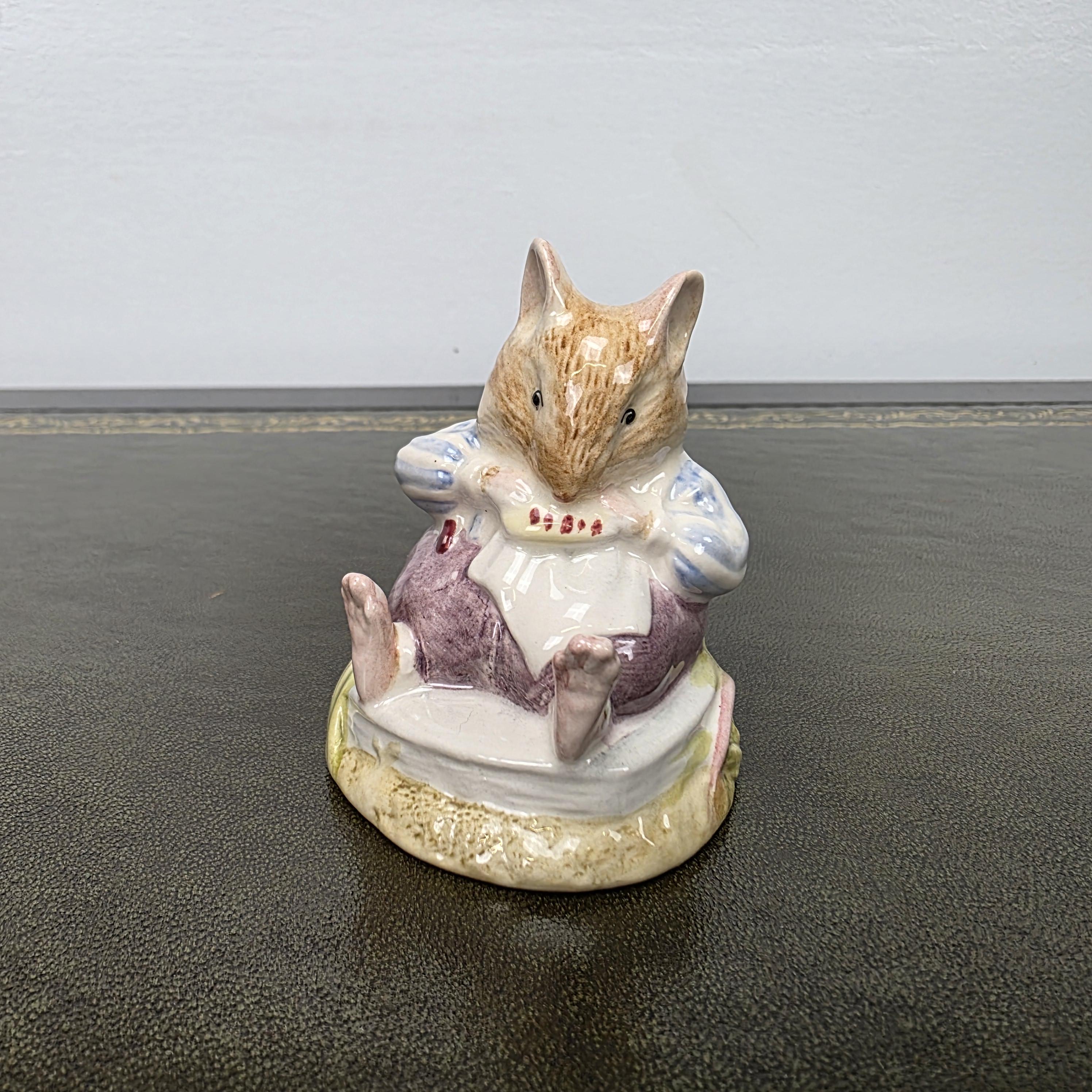 Royal Doulton Brambly Hedge Figurine Mr Toadflax DBH10 1983 Bone China Figure Mouse Ornament