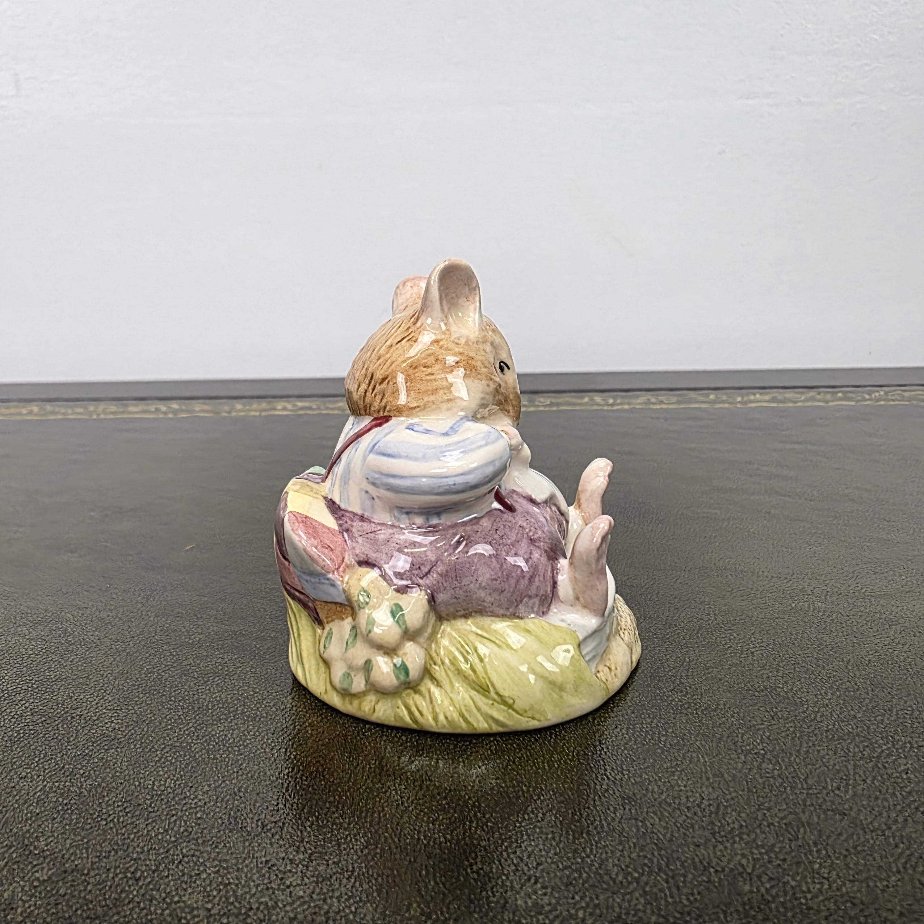 Royal Doulton Brambly Hedge Figurine Mr Toadflax DBH10 1983 Bone China Figure Mouse Ornament