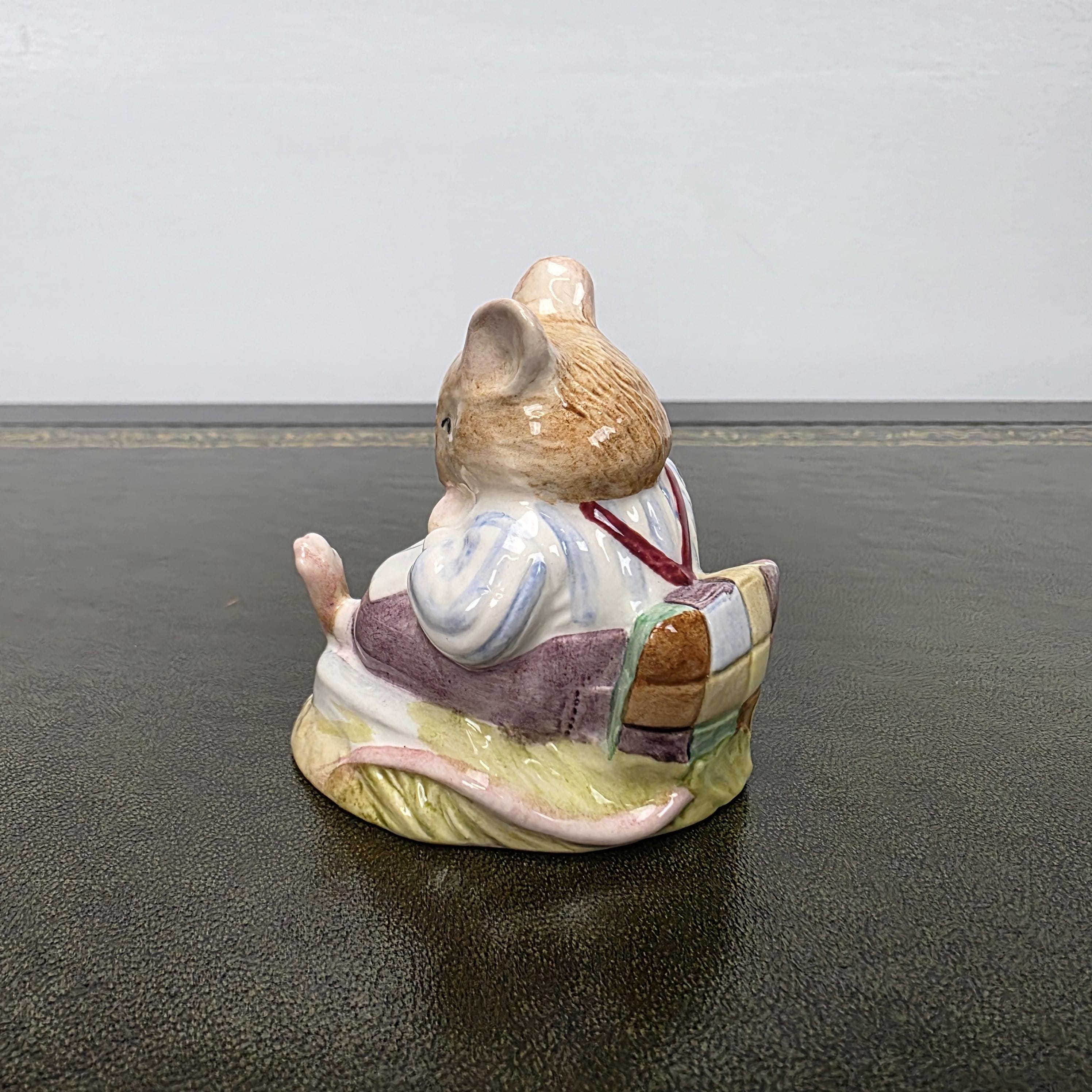 Royal Doulton Brambly Hedge Figurine Mr Toadflax DBH10 1983 Bone China Figure Mouse Ornament