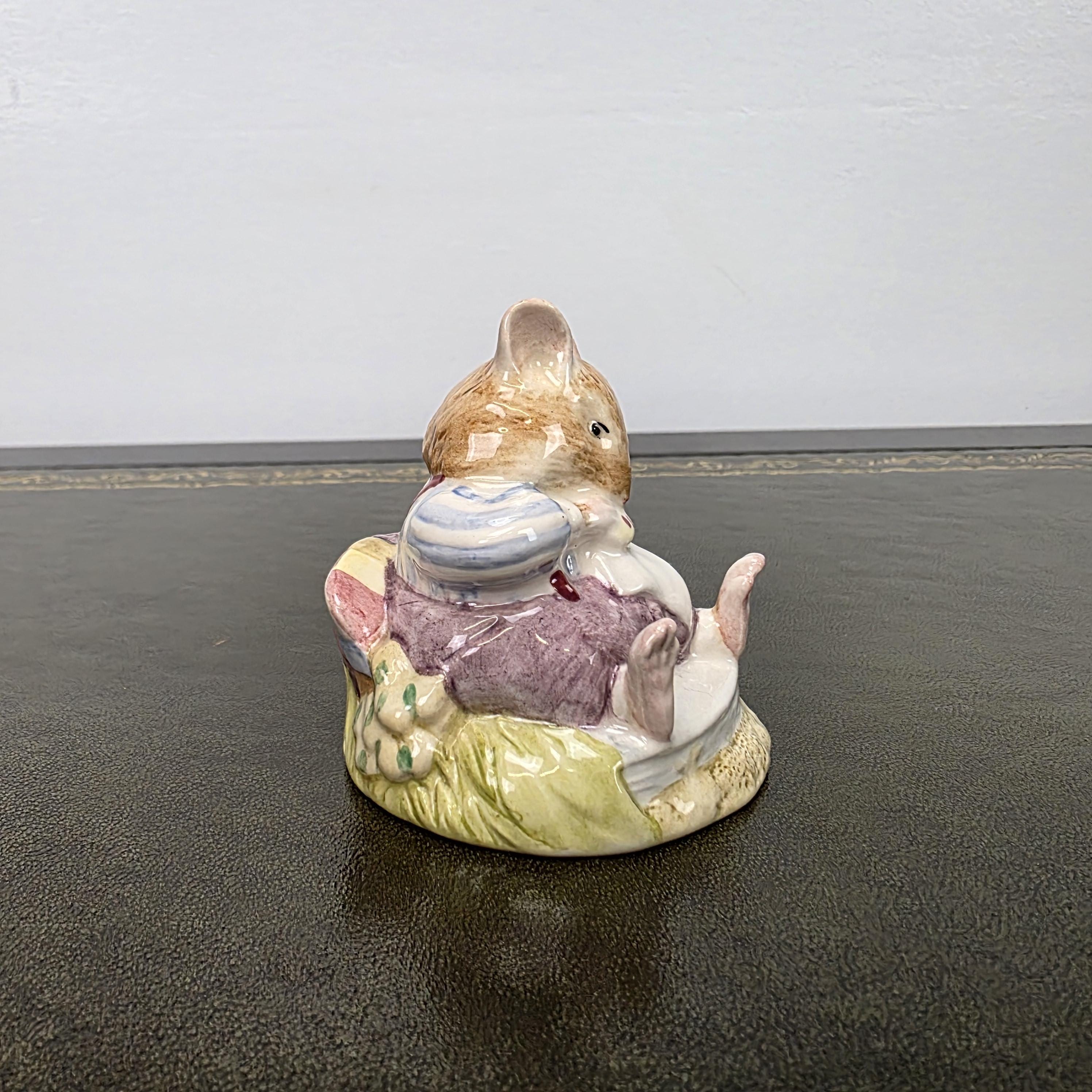 Royal Doulton Brambly Hedge Figurine Mr Toadflax DBH10 1983 Bone China Figure Mouse Ornament