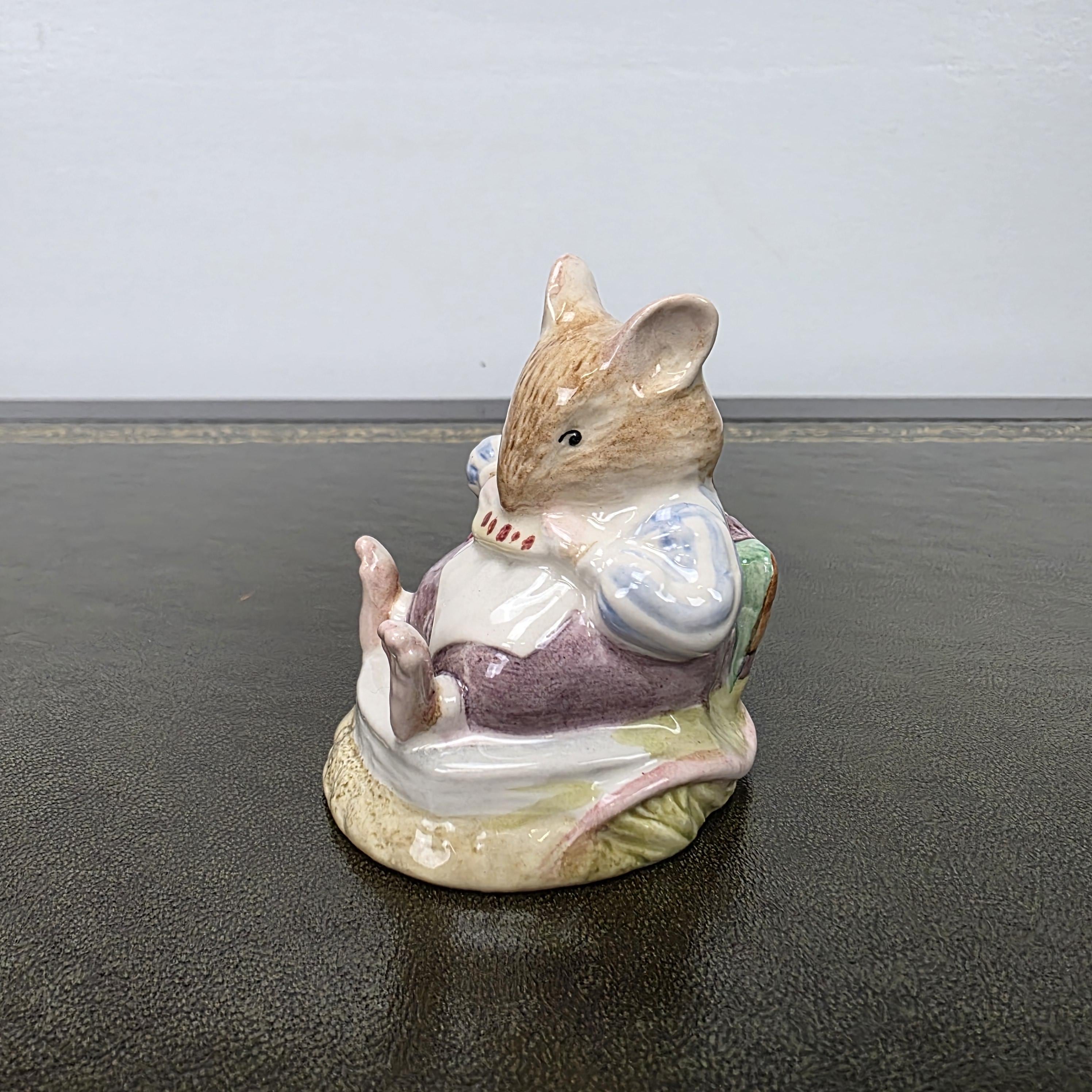 Royal Doulton Brambly Hedge Figurine Mr Toadflax DBH10 1983 Bone China Figure Mouse Ornament