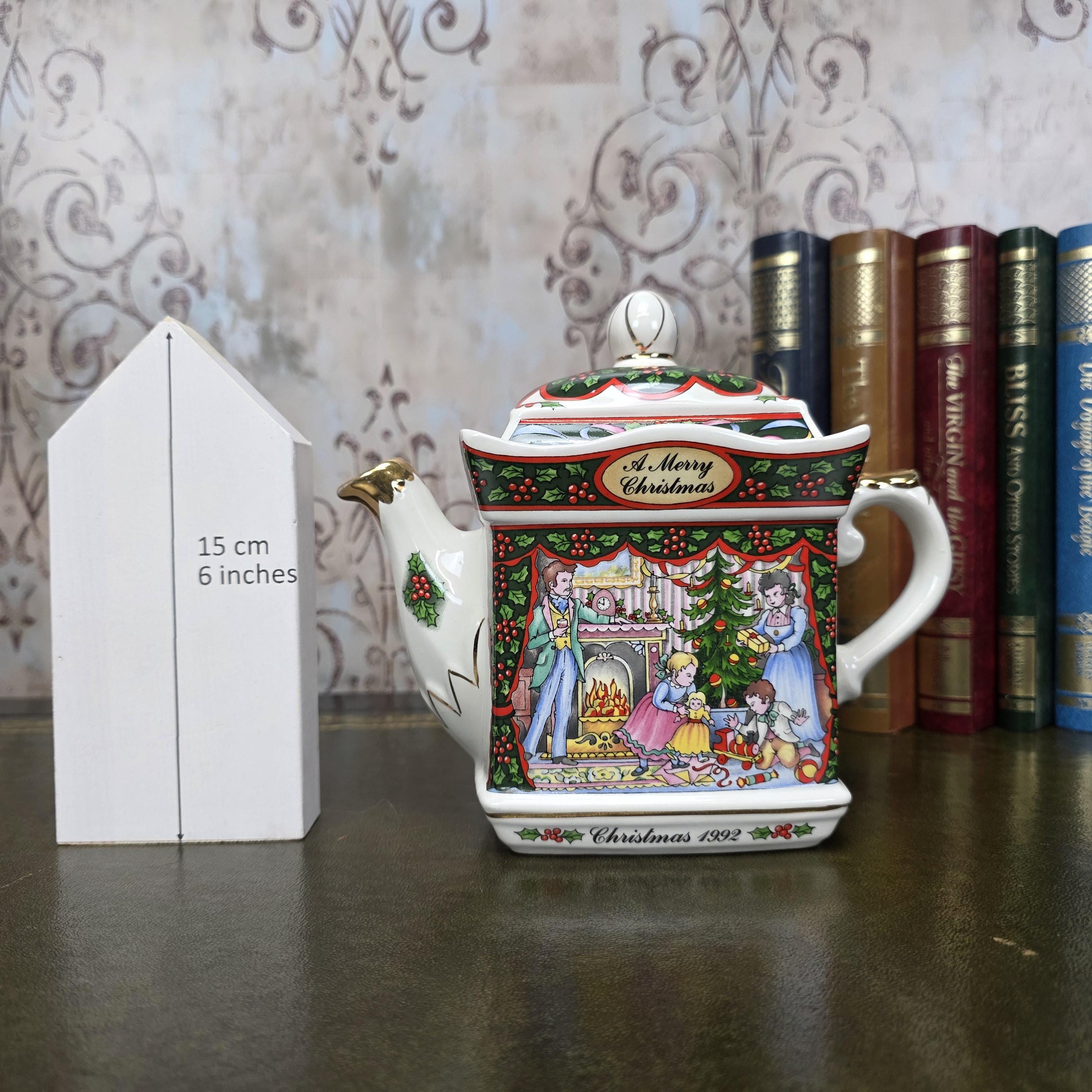 Vintage Sadler A Merry Christmas Morning Tea Pot, Made In England, Collectible Teapot, Afternoon Tea