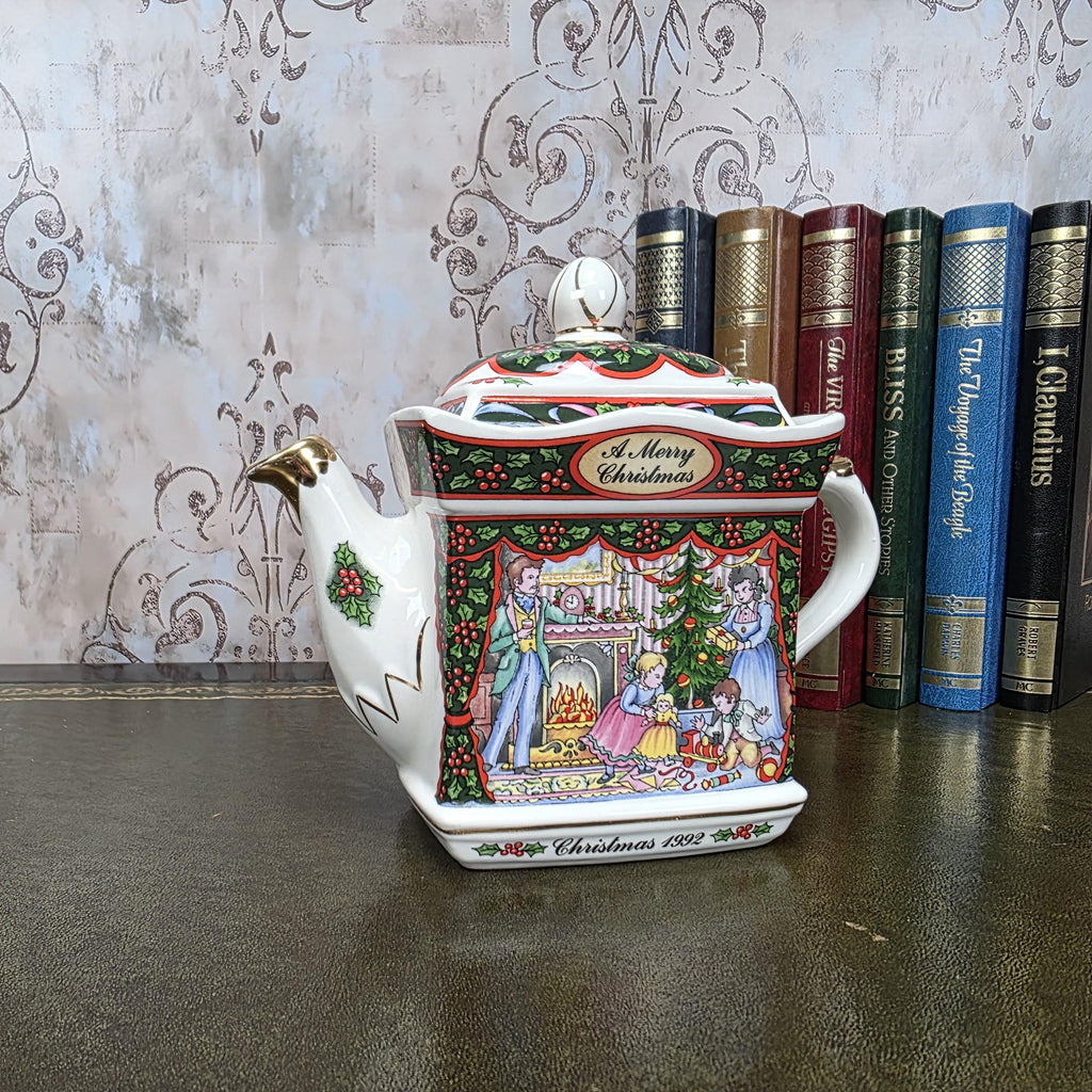 Vintage Sadler A Merry Christmas Morning Tea Pot, Made In England, Collectible Teapot, Afternoon Tea