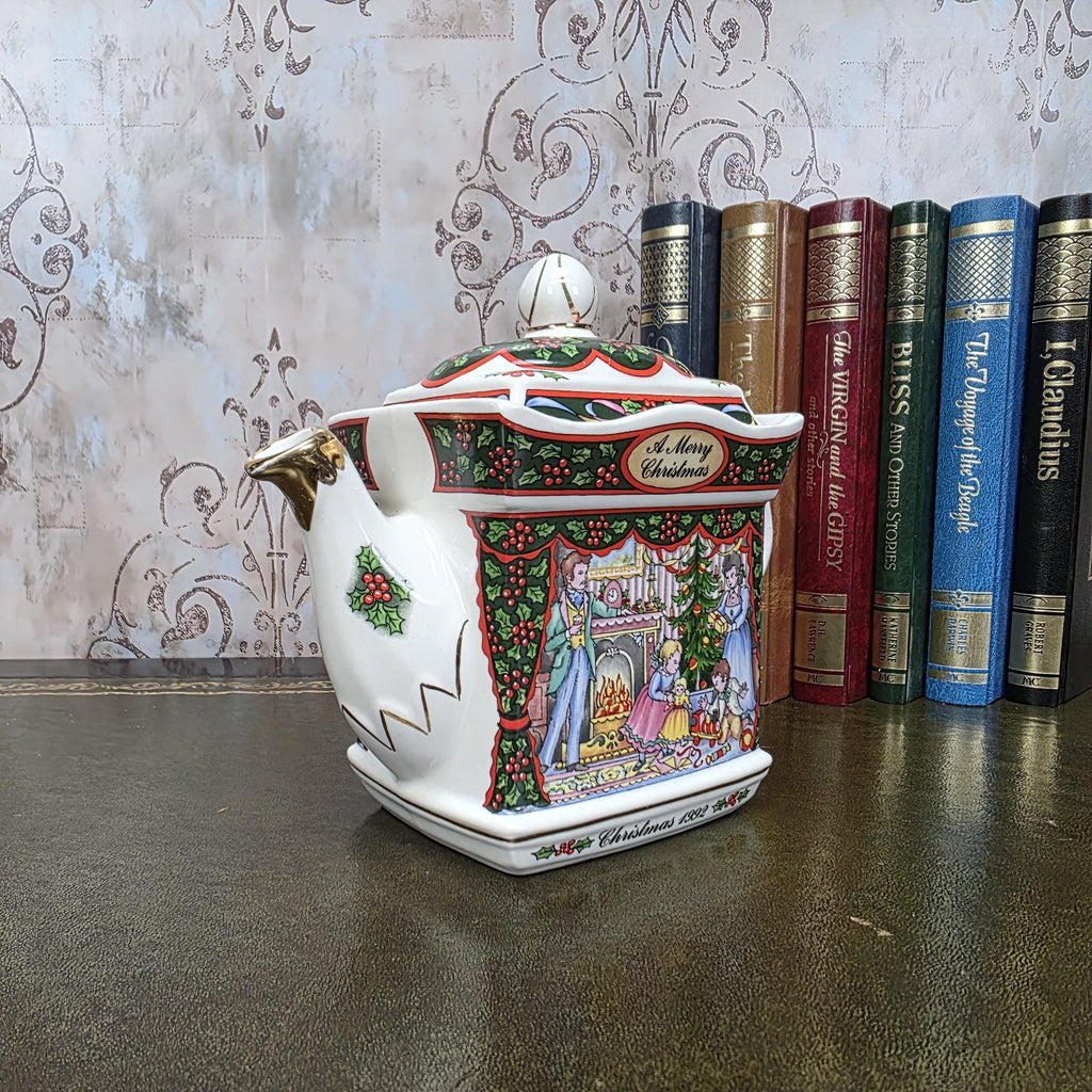 Vintage Sadler A Merry Christmas Morning Tea Pot, Made In England, Collectible Teapot, Afternoon Tea