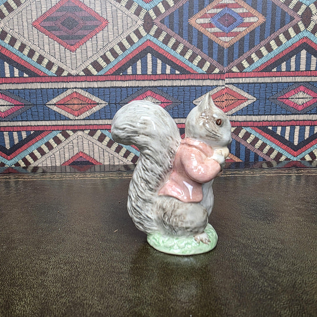 Timmy Tiptoes Bunnykins Figurine Royal Albert Beatrix Potter Porcelain Squirrel Figure Vintage Nursery Collectible