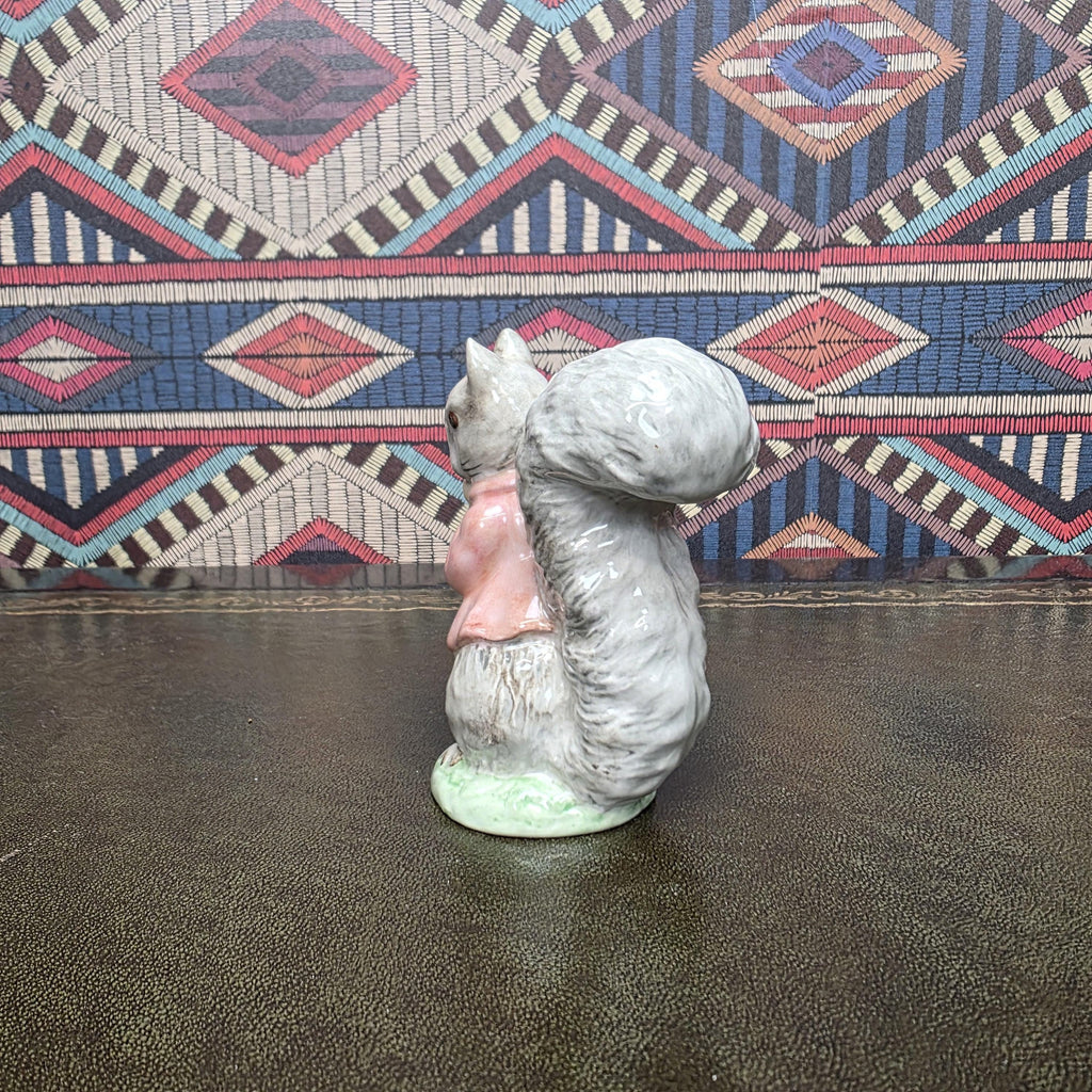 Timmy Tiptoes Bunnykins Figurine Royal Albert Beatrix Potter Porcelain Squirrel Figure Vintage Nursery Collectible