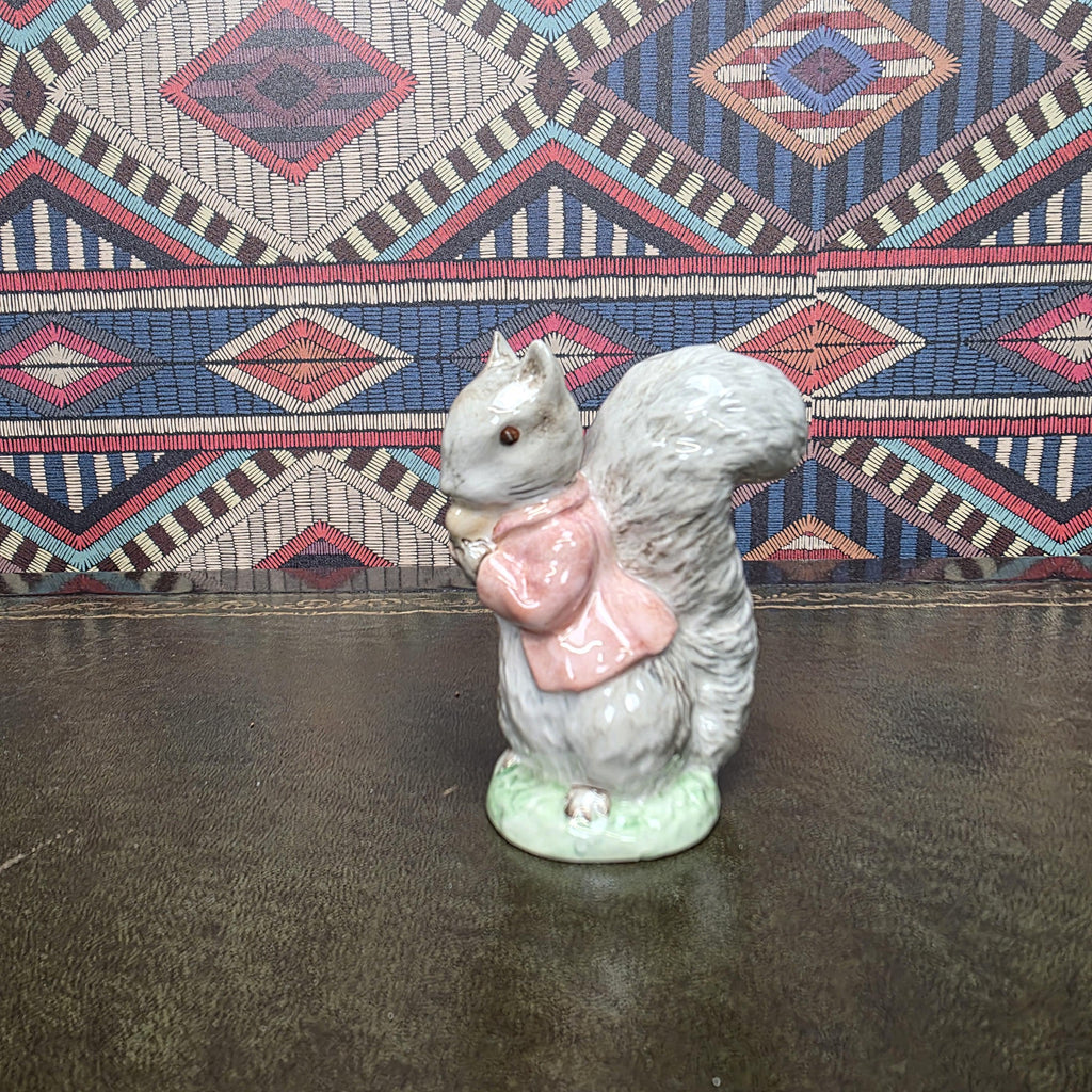 Timmy Tiptoes Bunnykins Figurine Royal Albert Beatrix Potter Porcelain Squirrel Figure Vintage Nursery Collectible