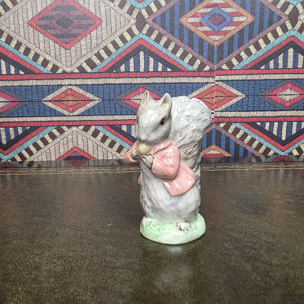 Timmy Tiptoes Bunnykins Figurine Royal Albert Beatrix Potter Porcelain Squirrel Figure Vintage Nursery Collectible