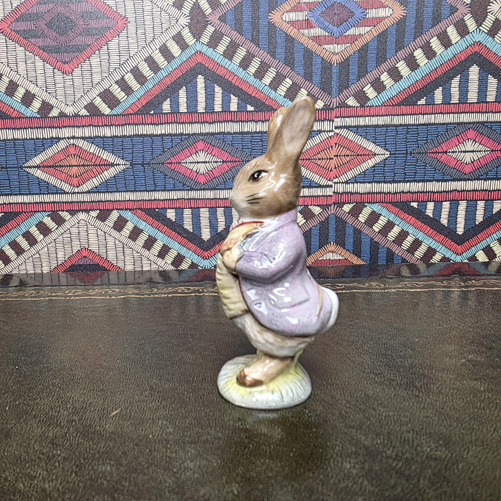 Royal Albert Benjamin Bunny Figurine Beatrix Potter Porcelain Rabbit Figure Peter Rabbit Character Collectible
