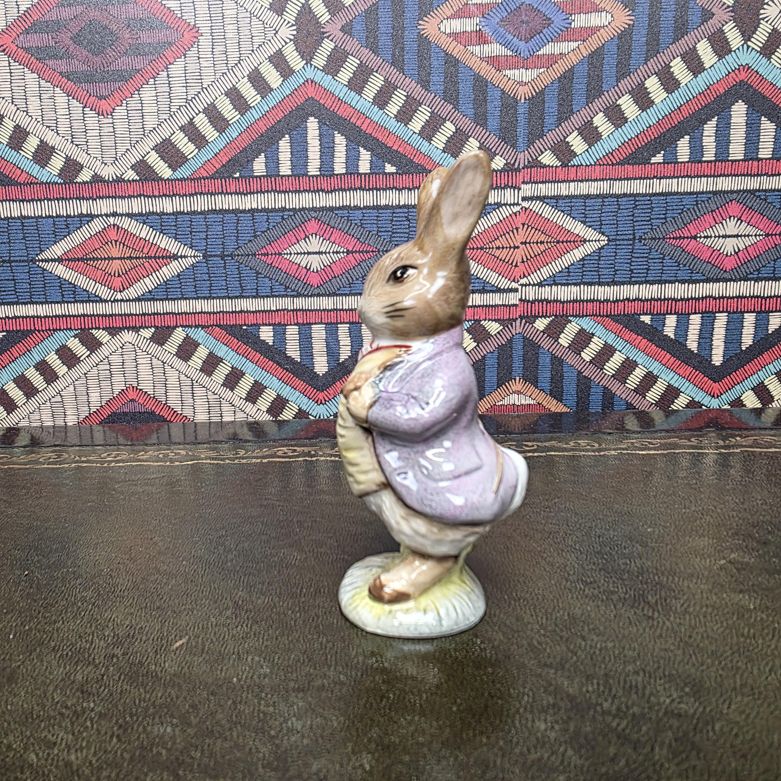 Royal Albert Benjamin Bunny Figurine Beatrix Potter Porcelain Rabbit Figure Peter Rabbit Character Collectible