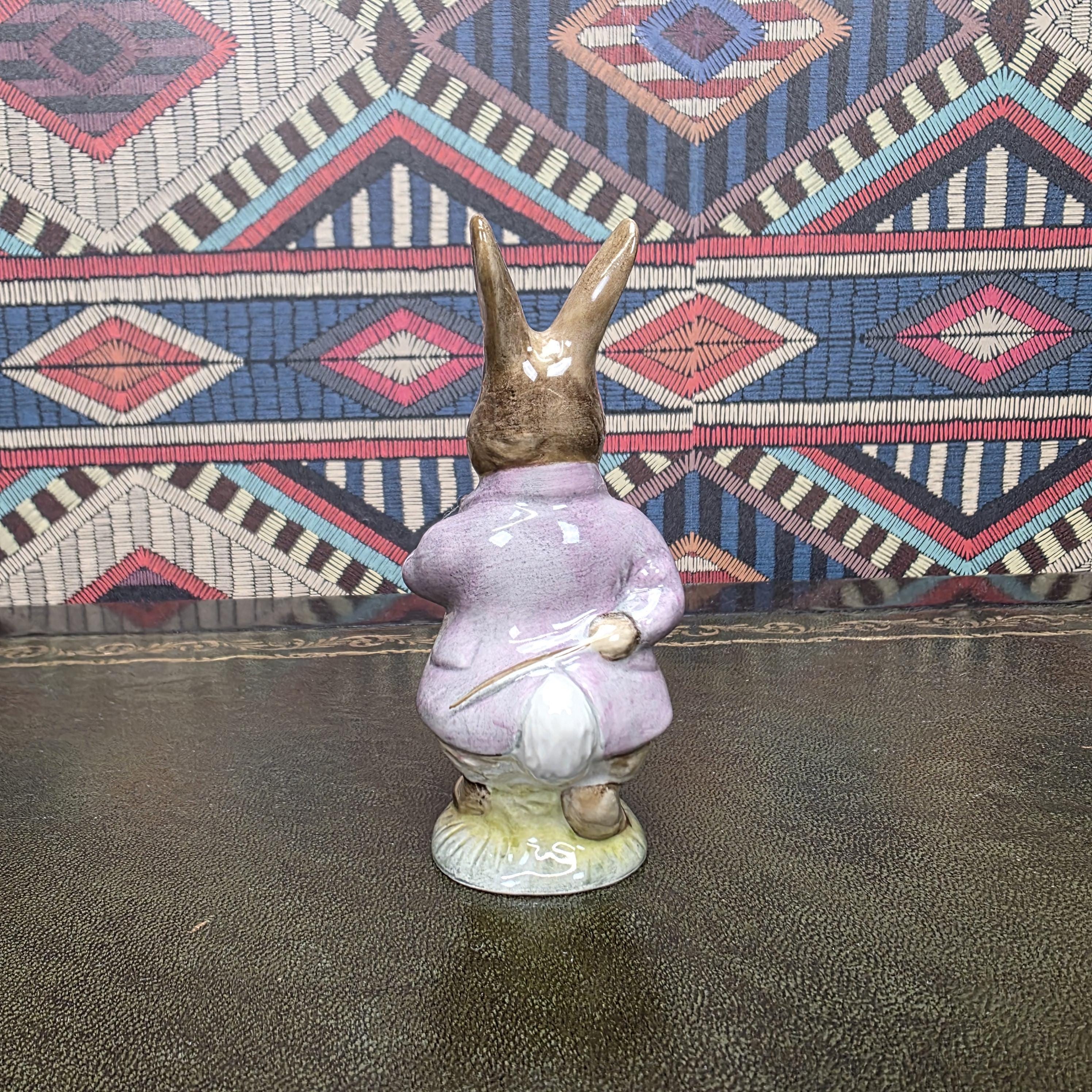 Royal Albert Benjamin Bunny Figurine Beatrix Potter Porcelain Rabbit Figure Peter Rabbit Character Collectible