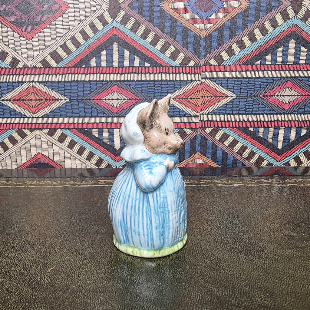 Beatrix Potter Aunt Pettitoes Royal Albert Pig Figurine Vintage English Porcelain Character With Bucket
