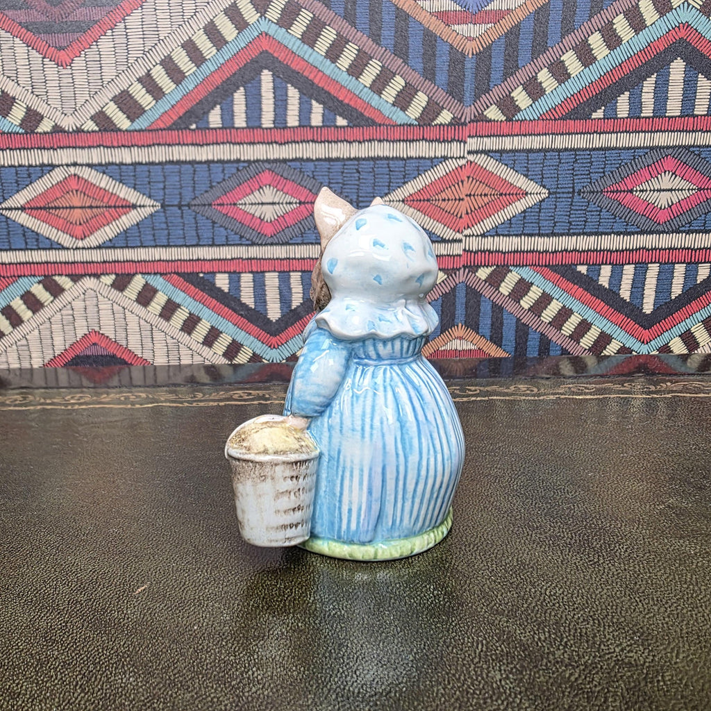 Beatrix Potter Aunt Pettitoes Royal Albert Pig Figurine Vintage English Porcelain Character With Bucket