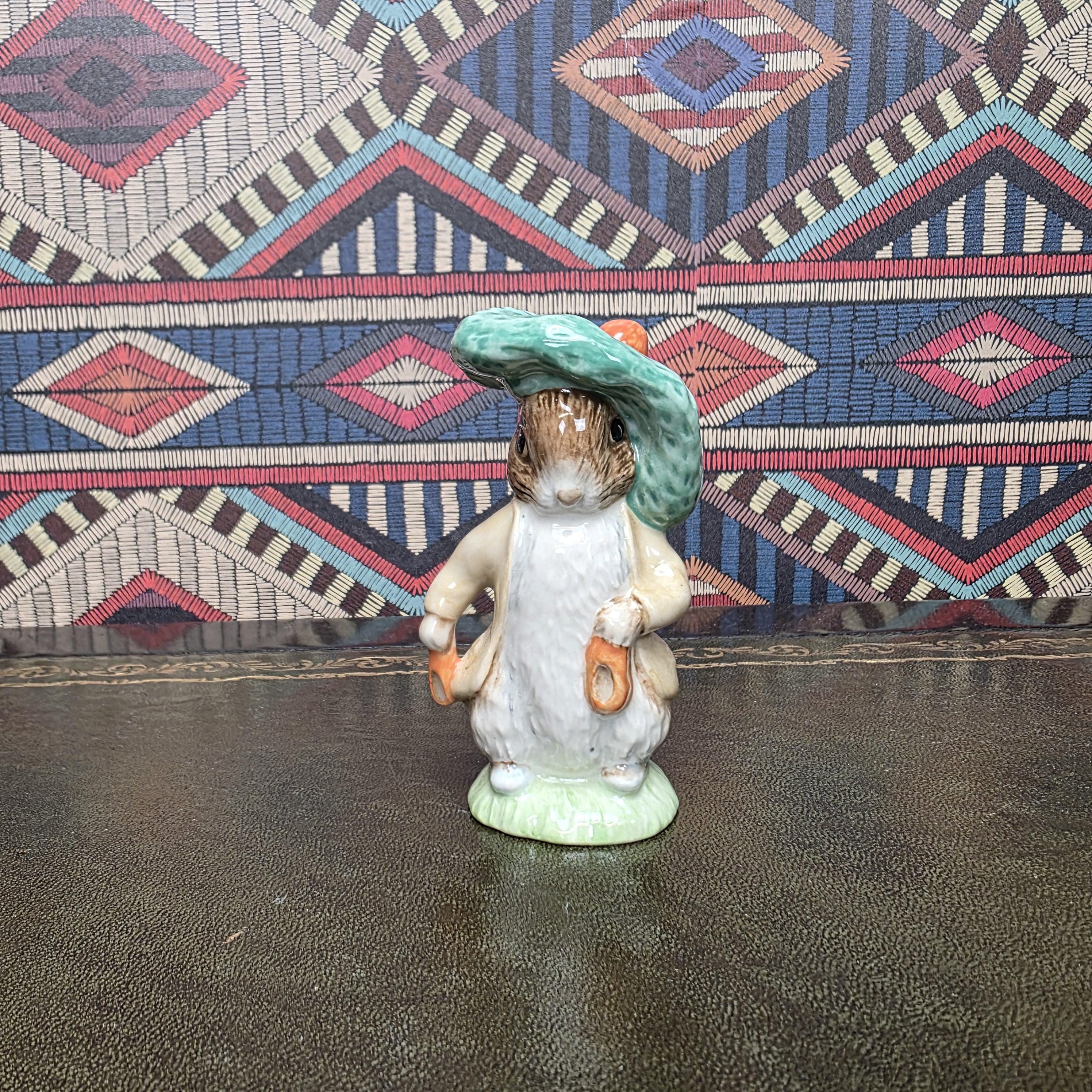Beatrix Potter Benjamin Bunny Figurine Royal Albert 1989 Porcelain Rabbit Figure Vintage English Collectible