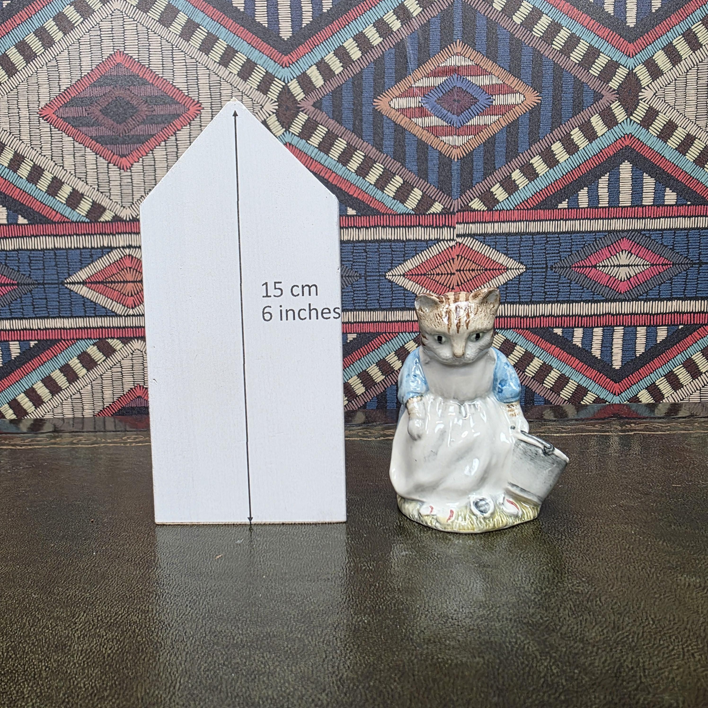 Royal Albert Beatrix Potter Ribby Cat Figurine 1992 Porcelain Collectible