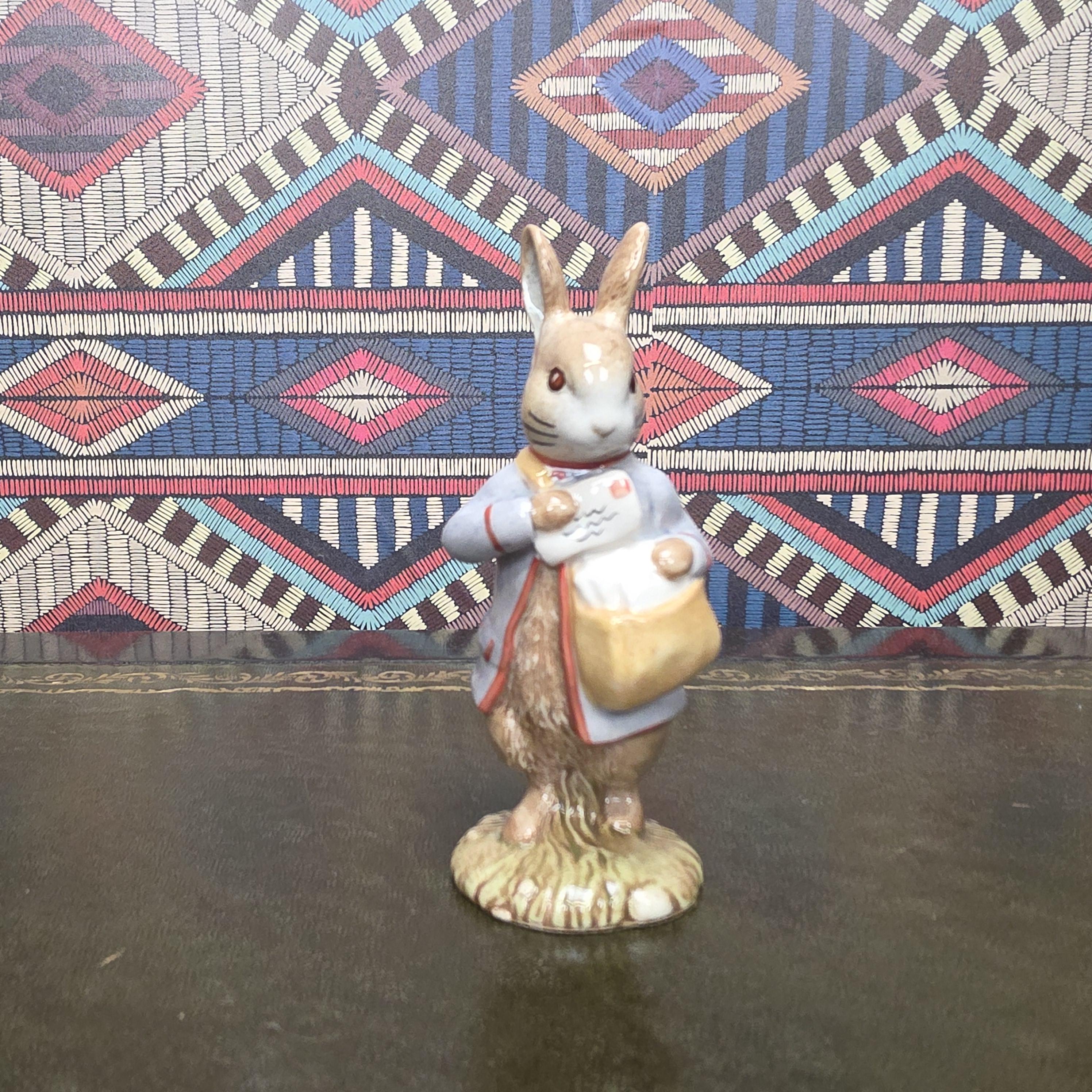 Beswick Peter with Postbag Figurine Beatrix Potter 1996 Royal Doulton Bunny Statue Peter Rabbit