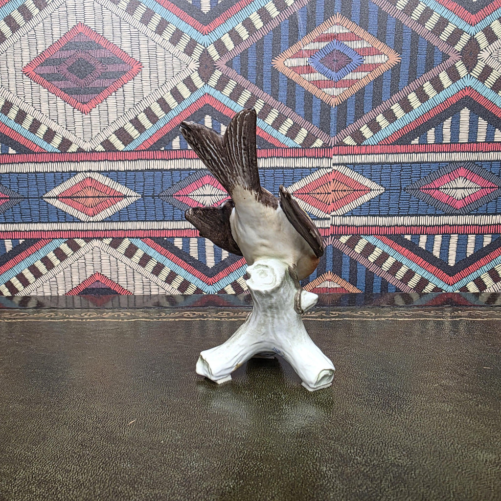 Vintage Goebel Brambling Bird Figurine CV86 West Germany Ceramic On Tree Stump Wildlife Collectors