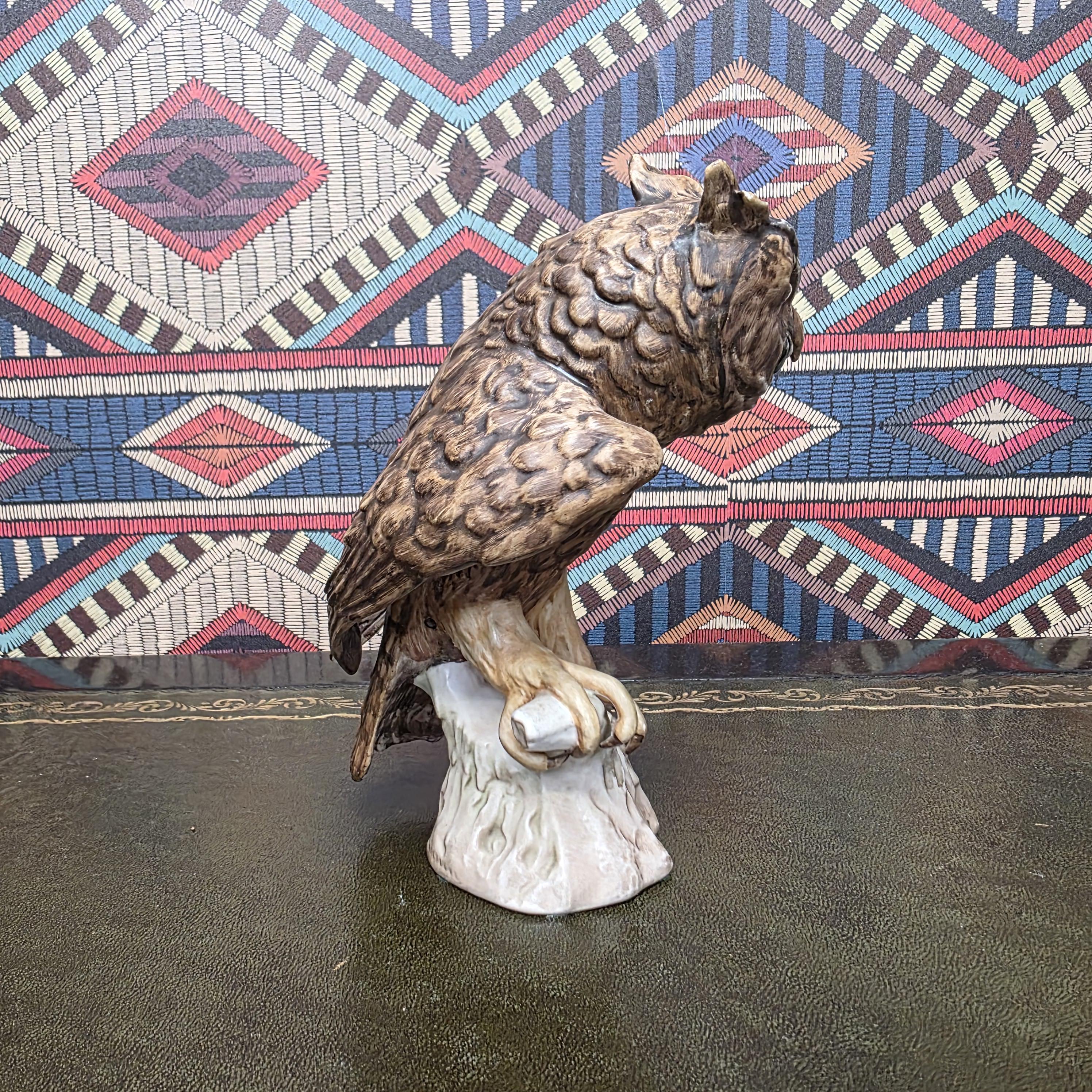 Hummel Screech Owl Figurine CV99 1969 Goebel West Germany Ceramic Woodland Bird Sculpture Vintage