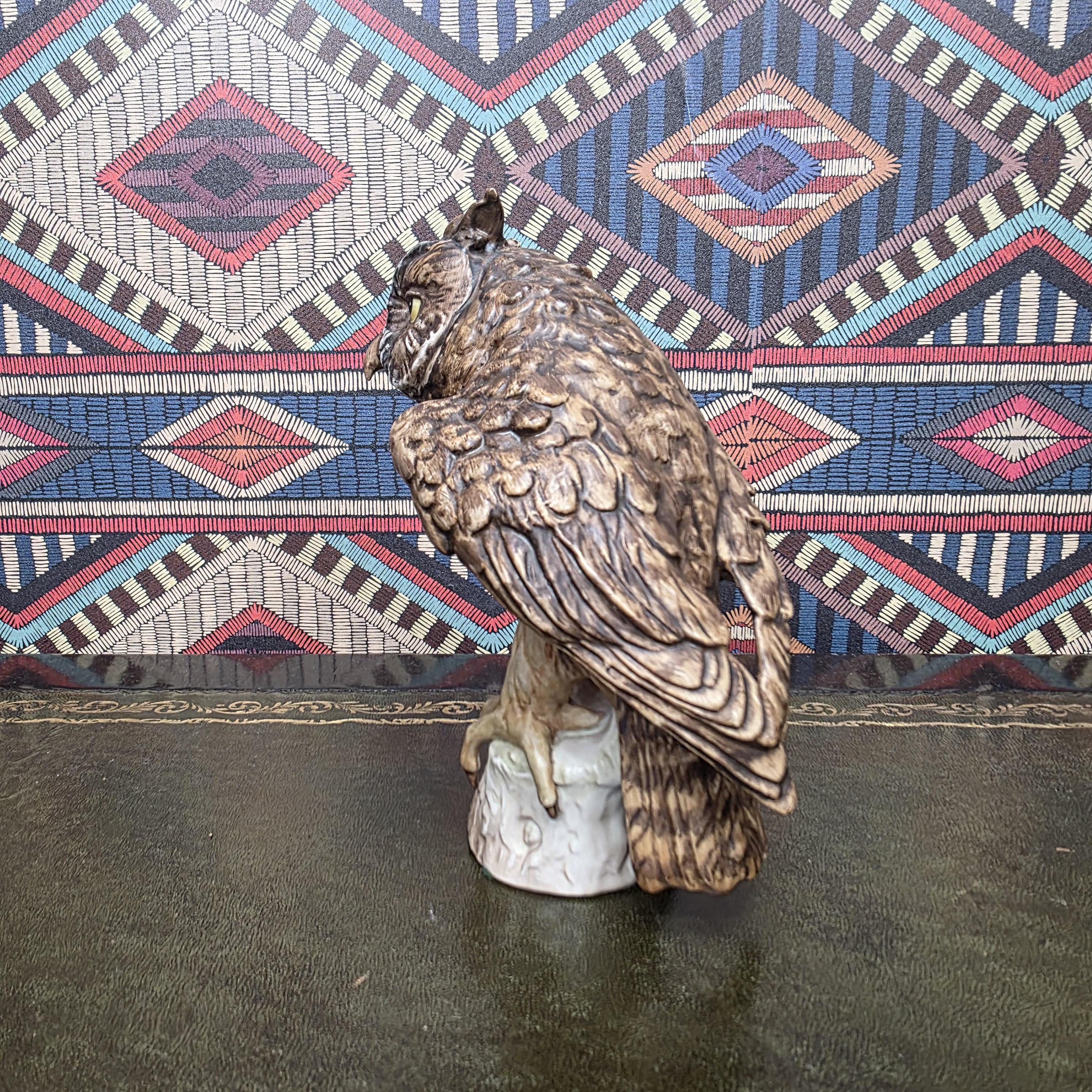 Hummel Screech Owl Figurine CV99 1969 Goebel West Germany Ceramic Woodland Bird Sculpture Vintage