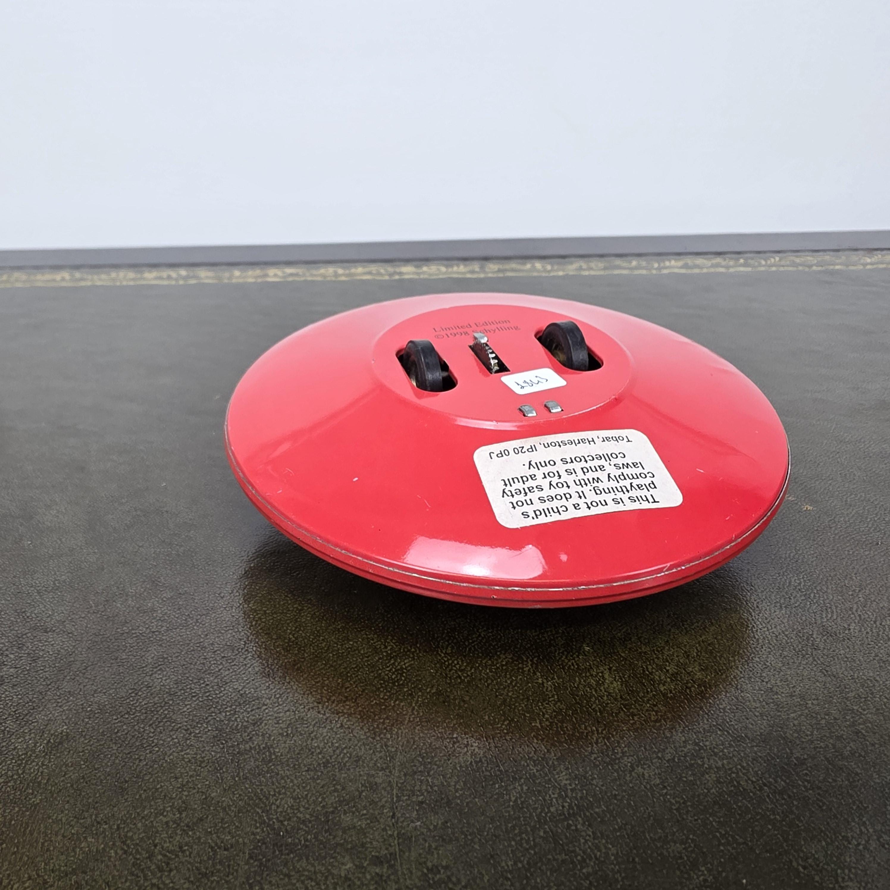Vintage Schylling Saucer Z 1 UFO Tin Toy 1998 Limited Edition Friction Space Collectible