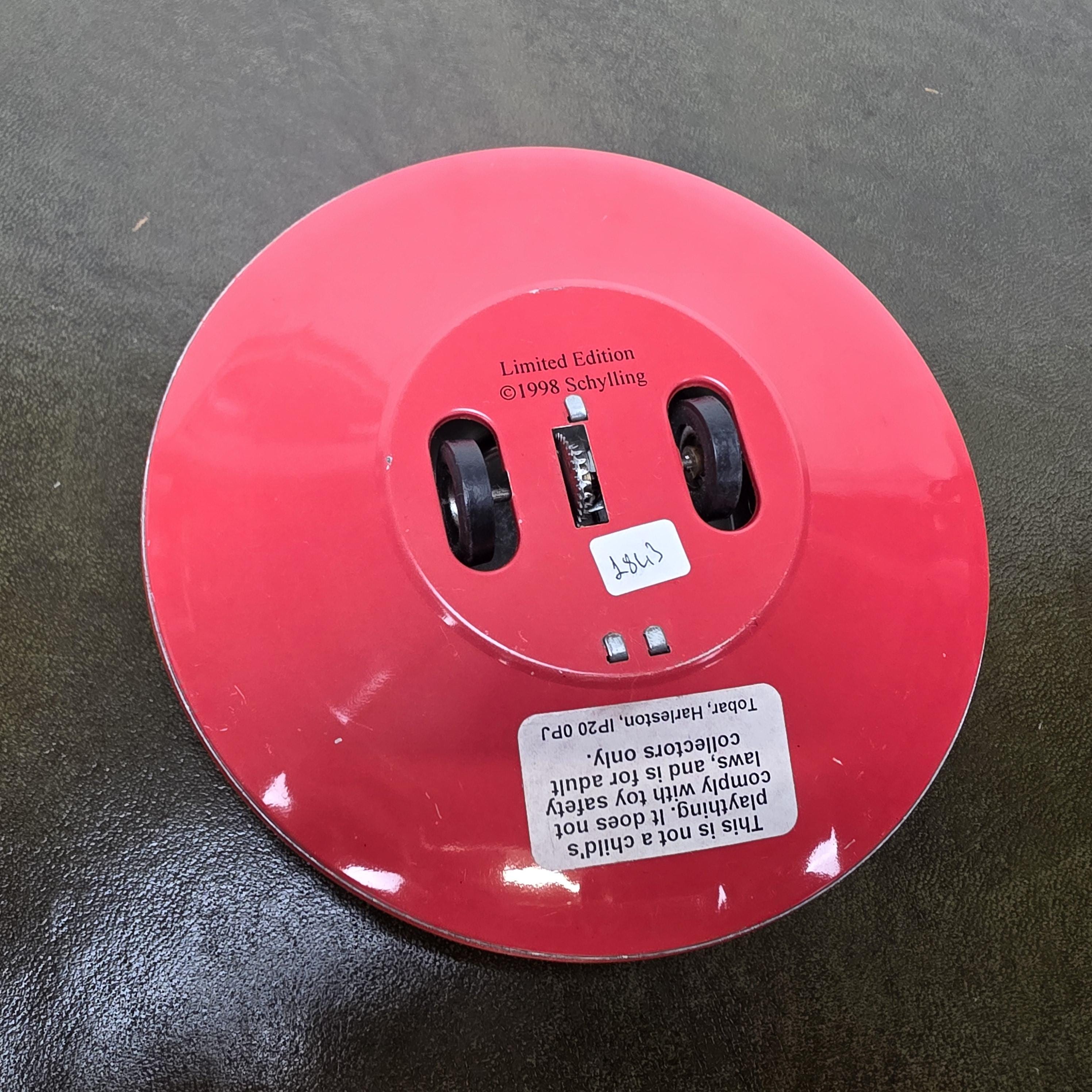 Vintage Schylling Saucer Z 1 UFO Tin Toy 1998 Limited Edition Friction Space Collectible