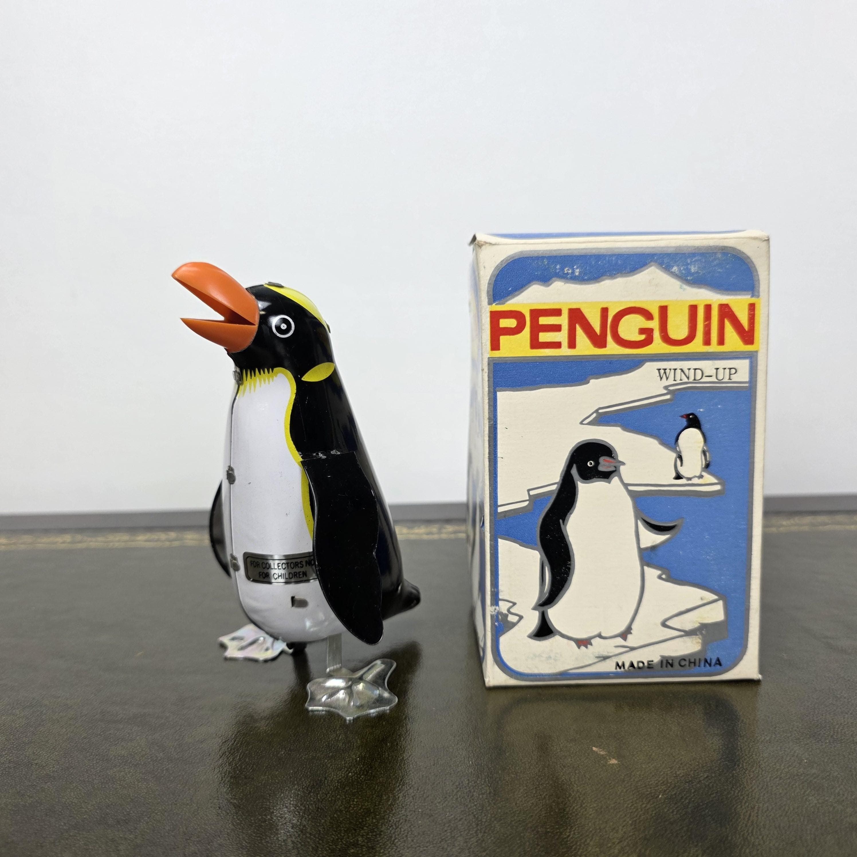 Vintage Wind Up Penguin Tin Toy | Boxed Collectable Display Piece | Made in China 1980s