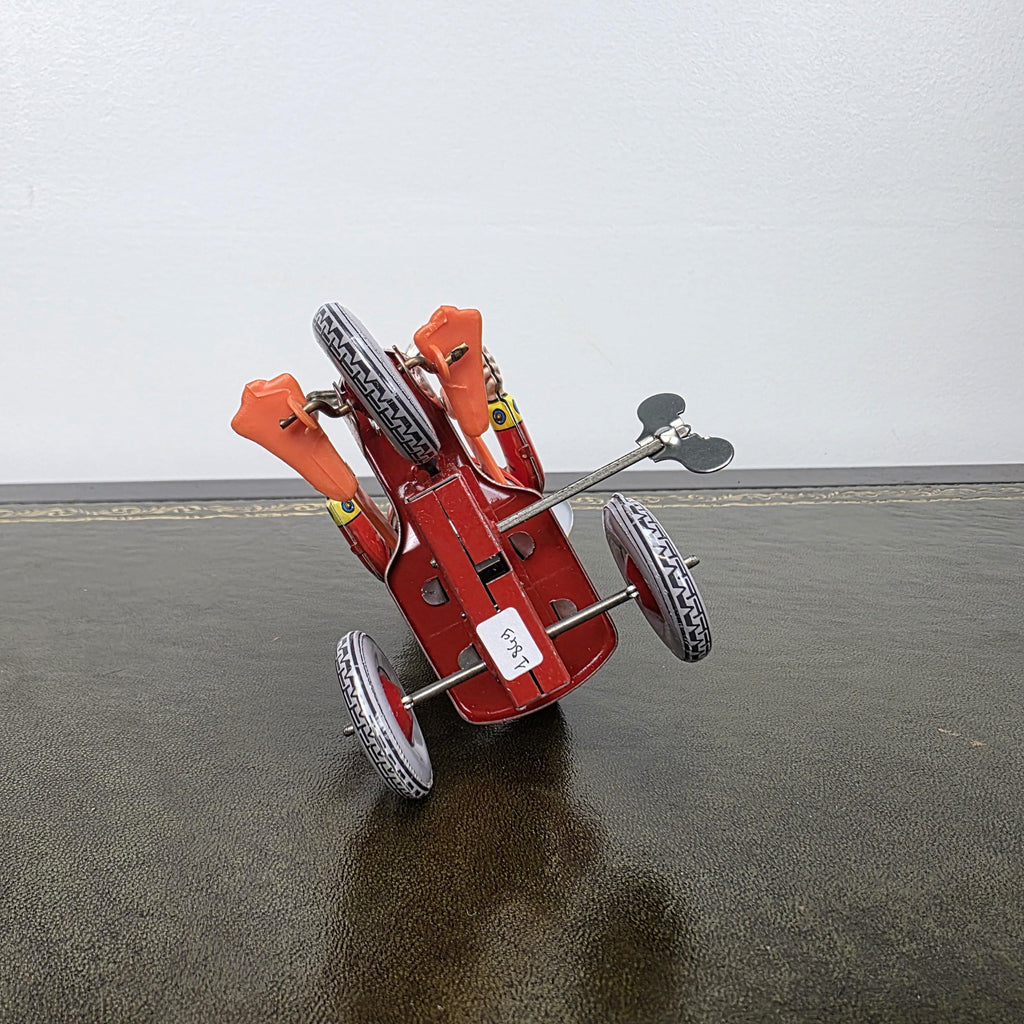 Vintage Wind Up Duck on Tricycle Tin Toy | Made in Western Germany | Boxed Working
