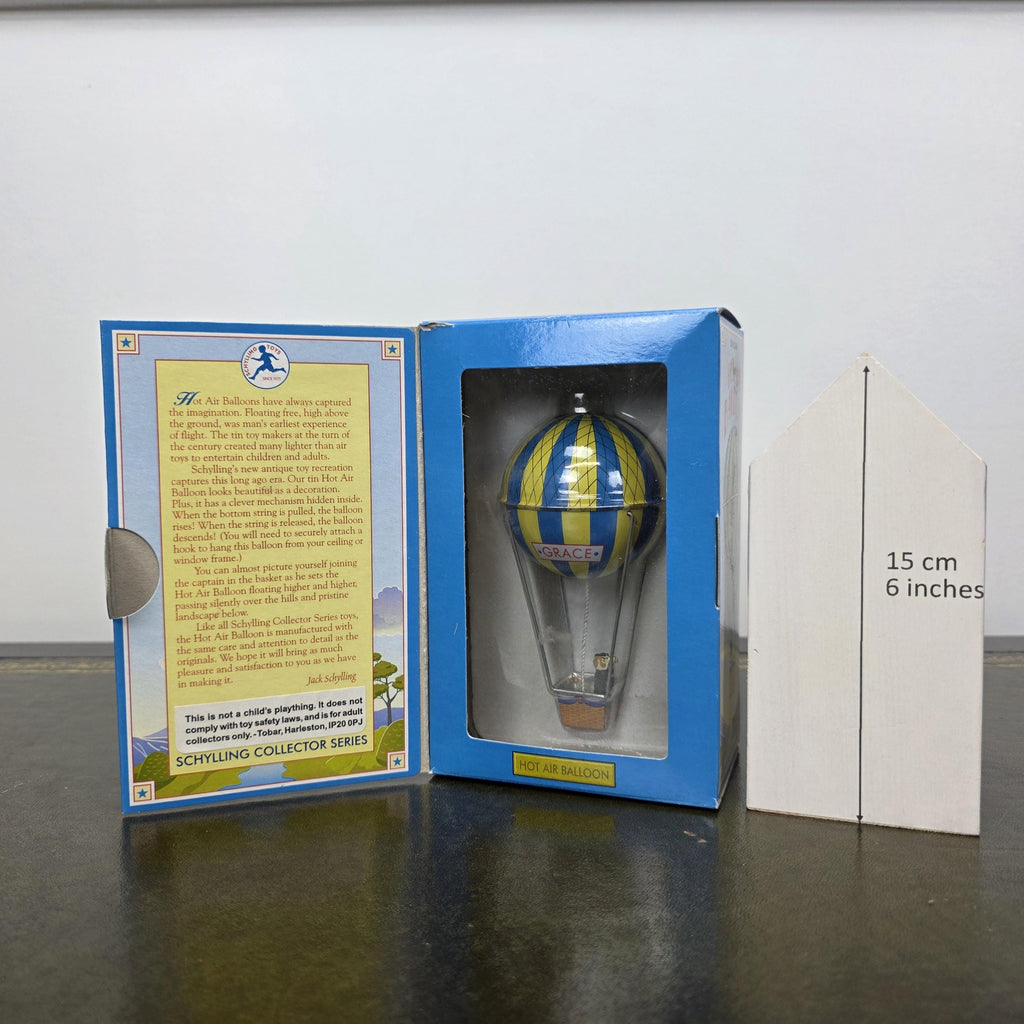 Vintage Schylling Hot Air Balloon Grace Tin Toy | Collector Series Limited Edition | 2000 Boxed