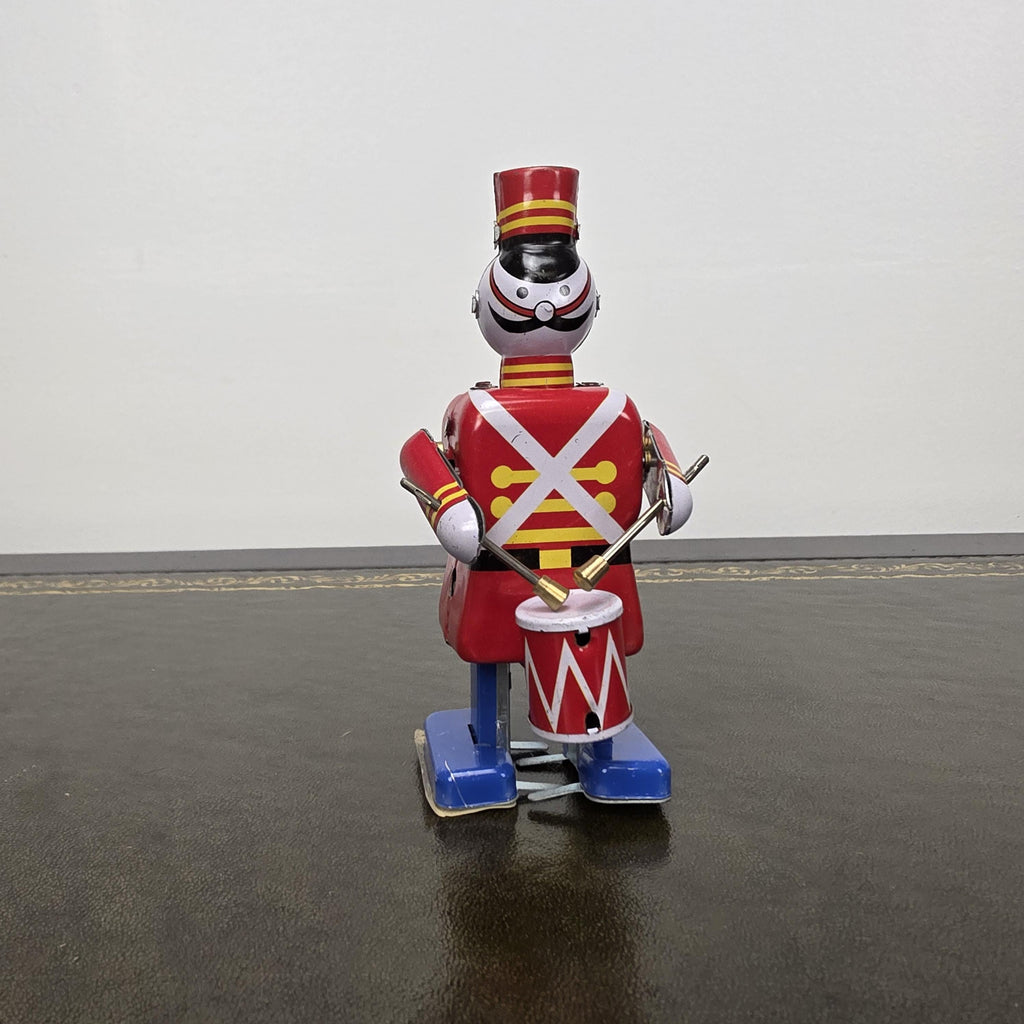 MS 250 Wind Up Robot Drummer Tin Toy | Collectable Mechanical Figure | Boxed Vintage Decor