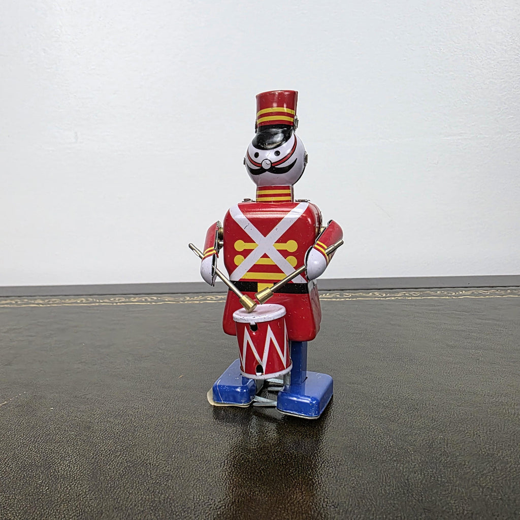 MS 250 Wind Up Robot Drummer Tin Toy | Collectable Mechanical Figure | Boxed Vintage Decor
