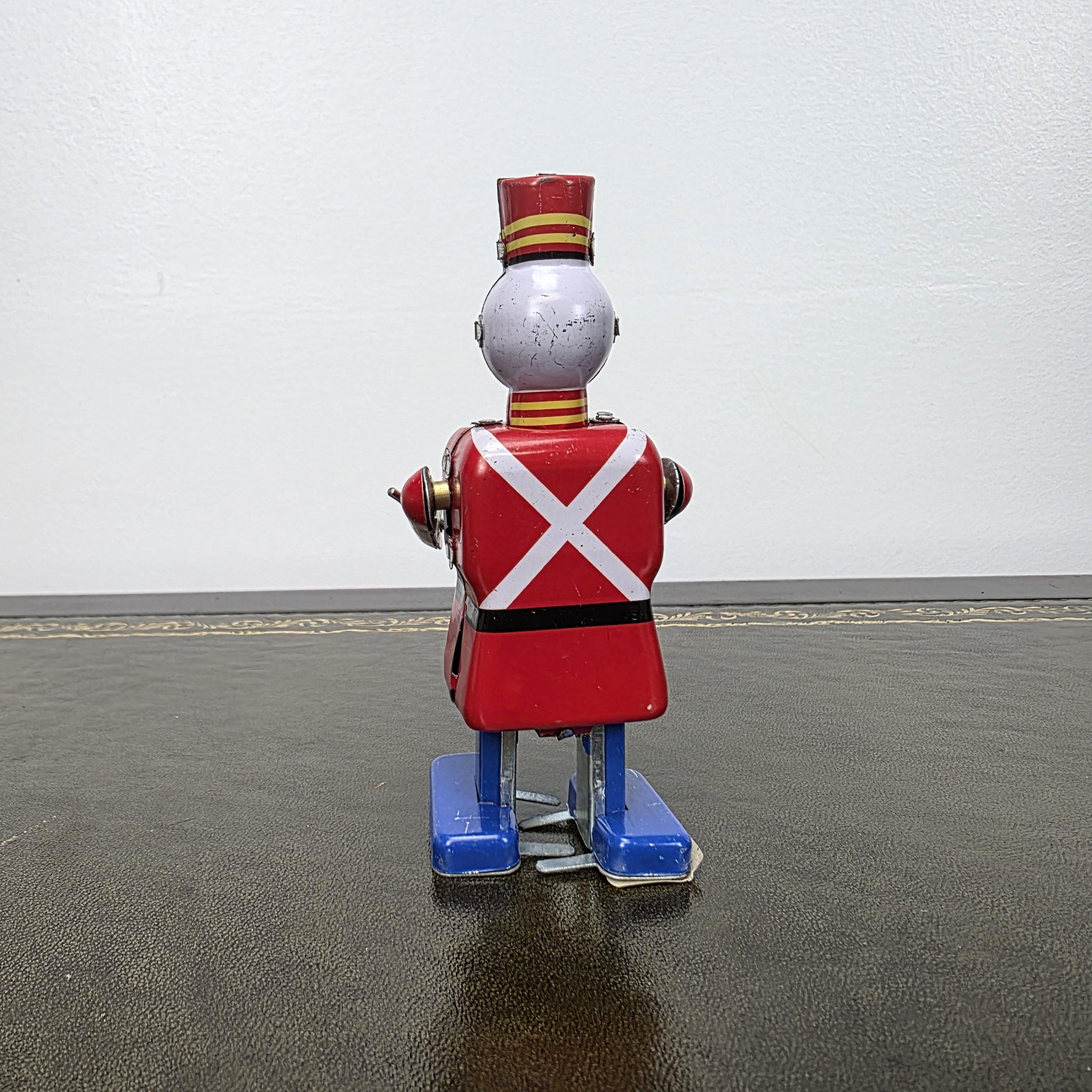 MS 250 Wind Up Robot Drummer Tin Toy | Collectable Mechanical Figure | Boxed Vintage Decor