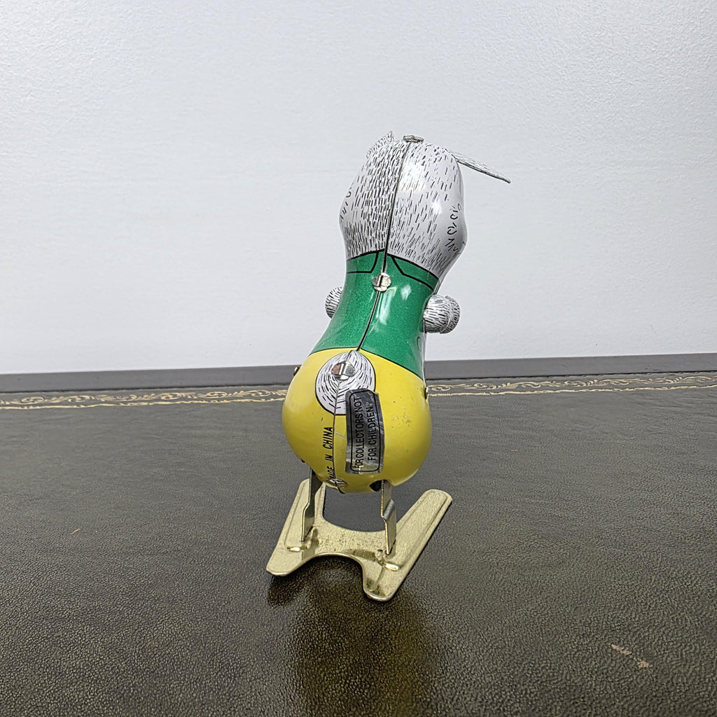 Spring Feet Mechanism| Vintage Wind Up Jumping Rabbit Tin Toy | Boxed Clockwork Collectable