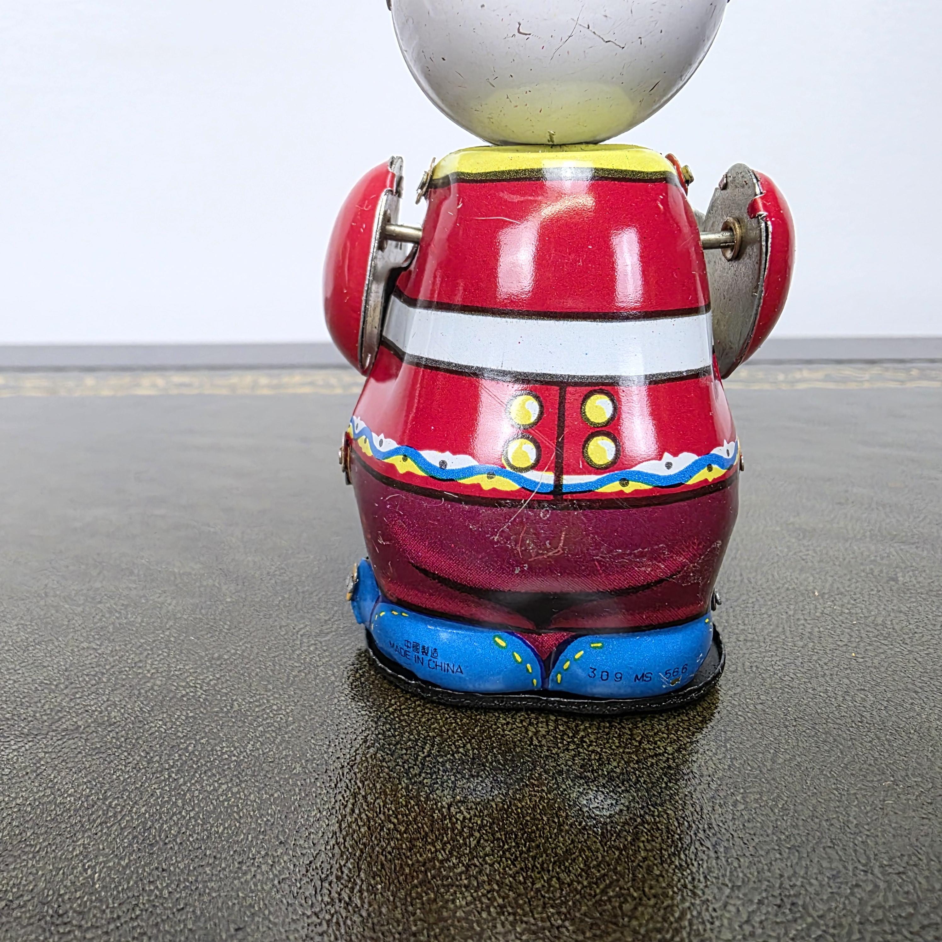 Vintage Panda Drummer Wind Up Tin Toy | Boxed Clockwork Collectable | Clockwork Drumming Action