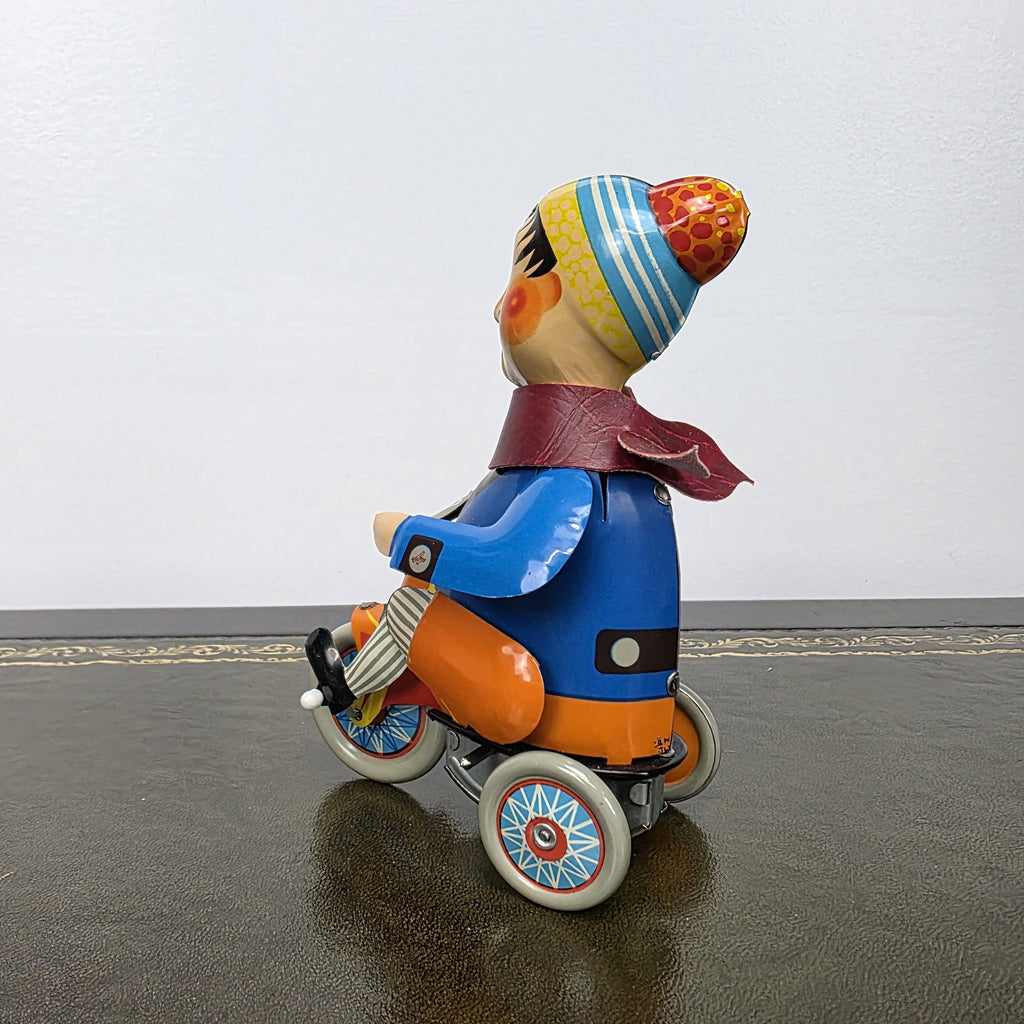 Kovap Retro Boy on a Tricycle Wind Up Tin Toy | Boxed Clockwork Model Czech Collectors
