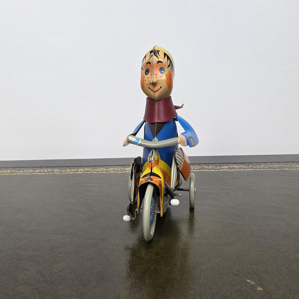 Kovap Retro Boy on a Tricycle Wind Up Tin Toy | Boxed Clockwork Model Czech Collectors