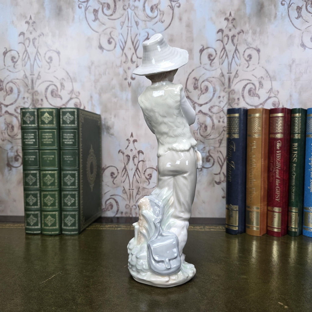 Nao by Lladro Boy with Bird Figurine | Hand Made Spain Porcelain | Vintage 1980s Statue