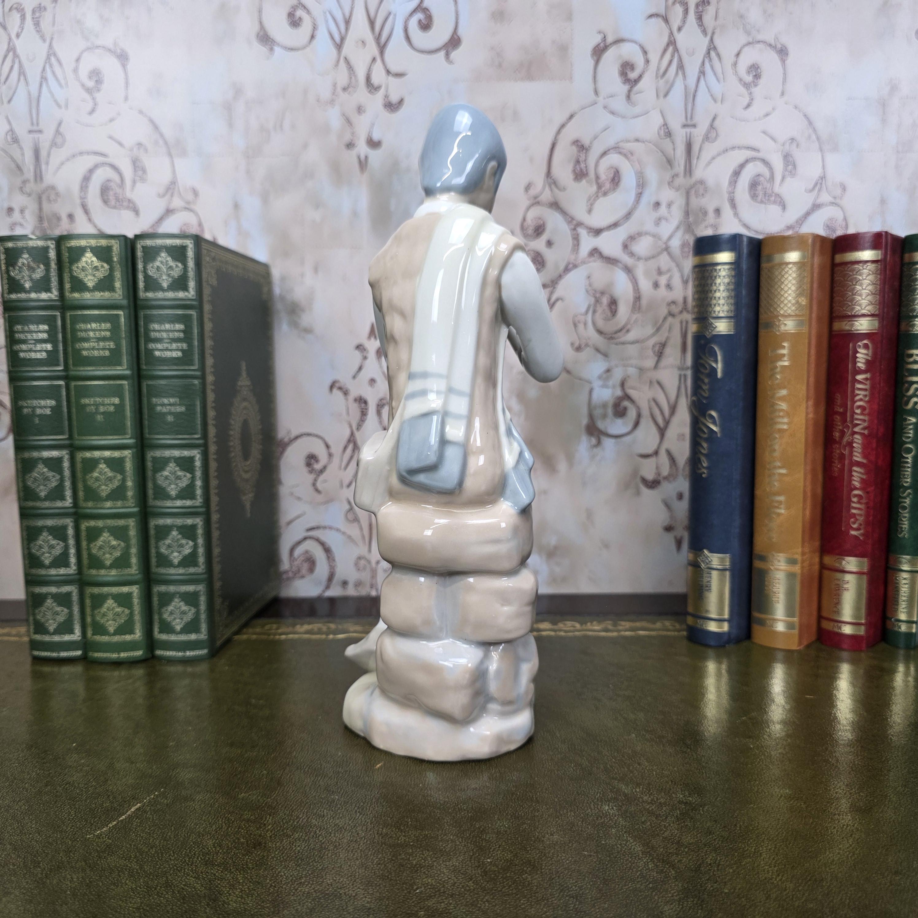 Casades Flute Playing Boy Figurine | Spanish Porcelain Vintage 1970s Collectible Statue Spanish Art