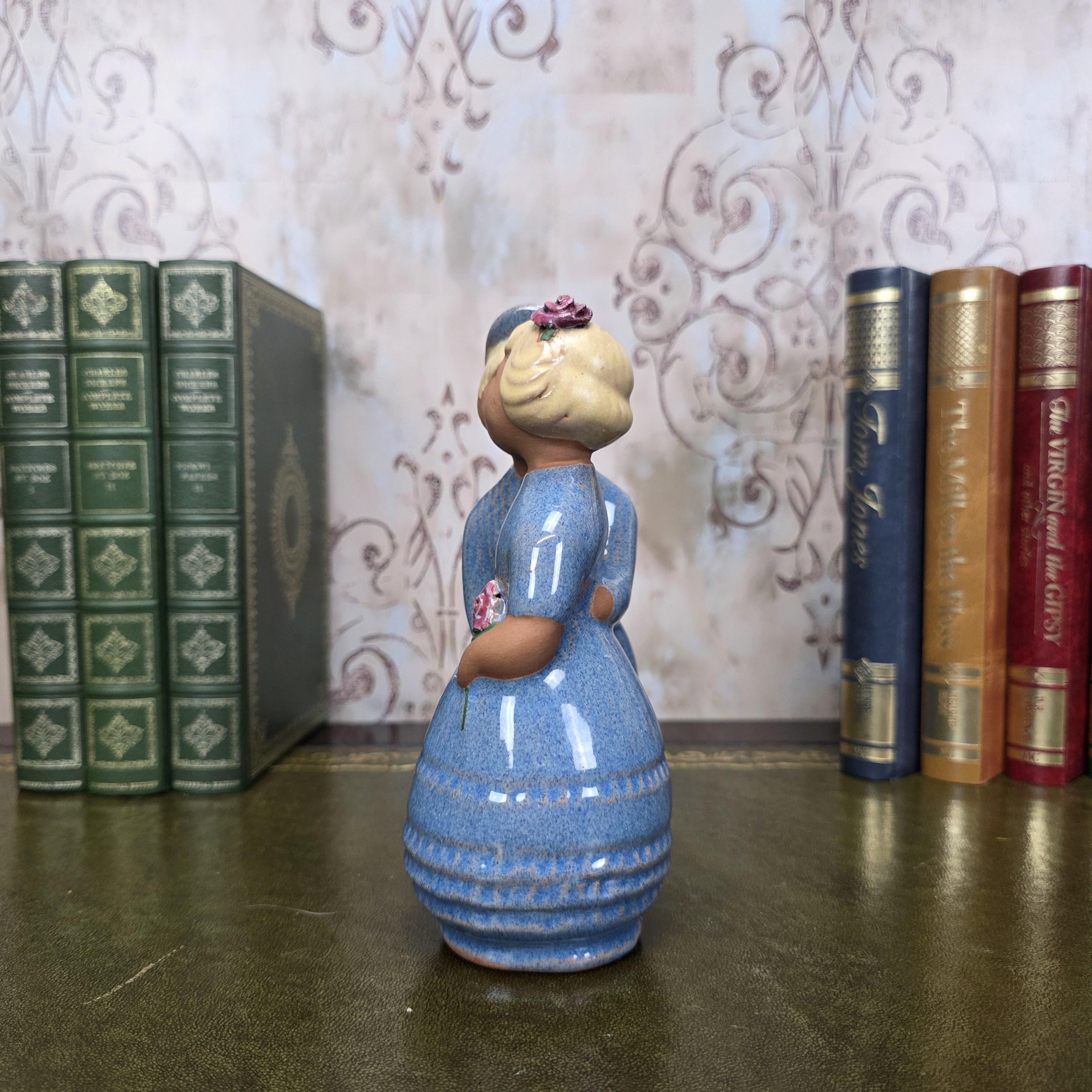 JIE Gantofta Swedish Couple Figurine | Vintage Scandinavian Terracotta Folk Art Statue Nordic Decor