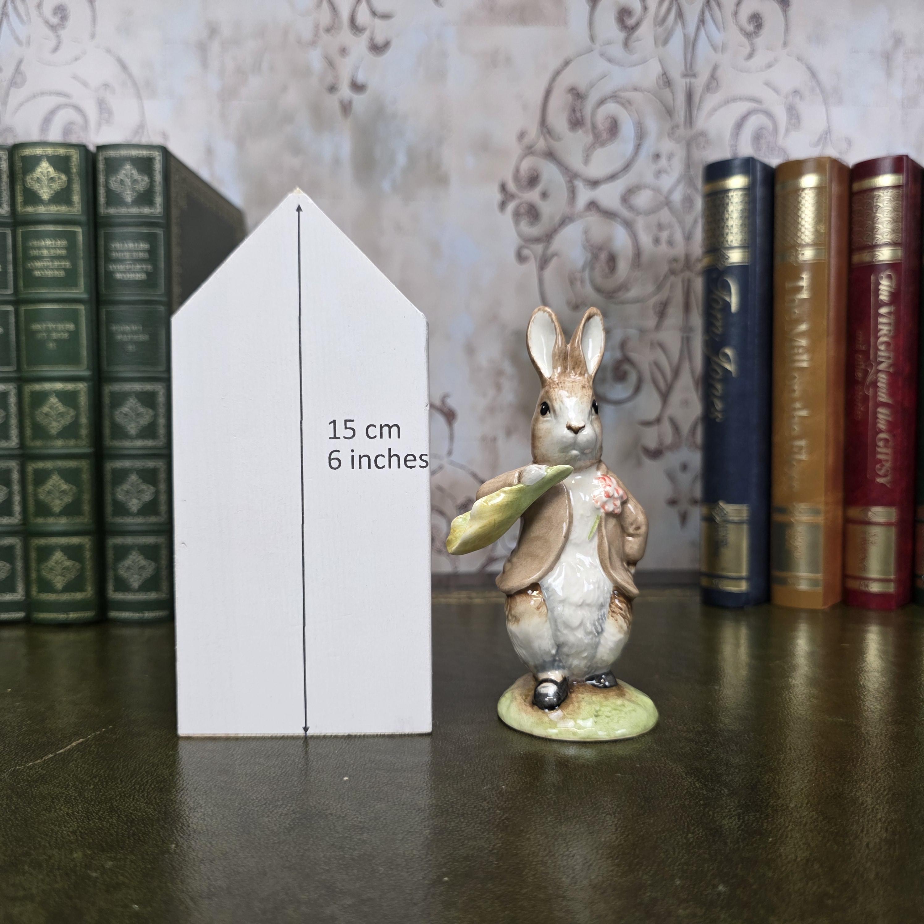 Royal Albert Benjamin Ate a Lettuce Leaf Figurine | 1992 Beatrix Potter Figure Storybook Bunny