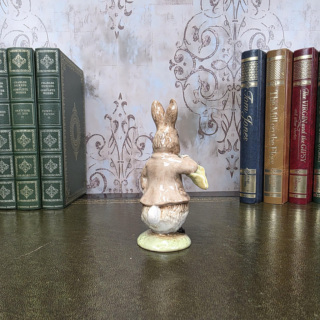 Royal Albert Benjamin Ate a Lettuce Leaf Figurine | 1992 Beatrix Potter Figure Storybook Bunny