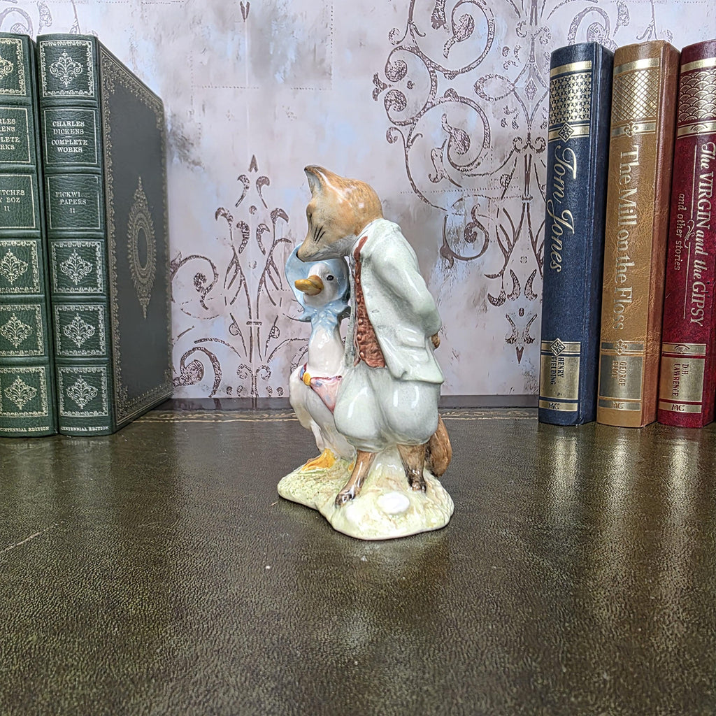 Royal Albert Jemima Puddleduck with Foxy Whiskered Gentleman Figurine | 1989 Bone China Figure