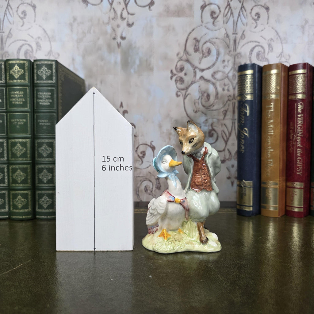Royal Albert Jemima Puddleduck with Foxy Whiskered Gentleman Figurine | 1989 Bone China Figure