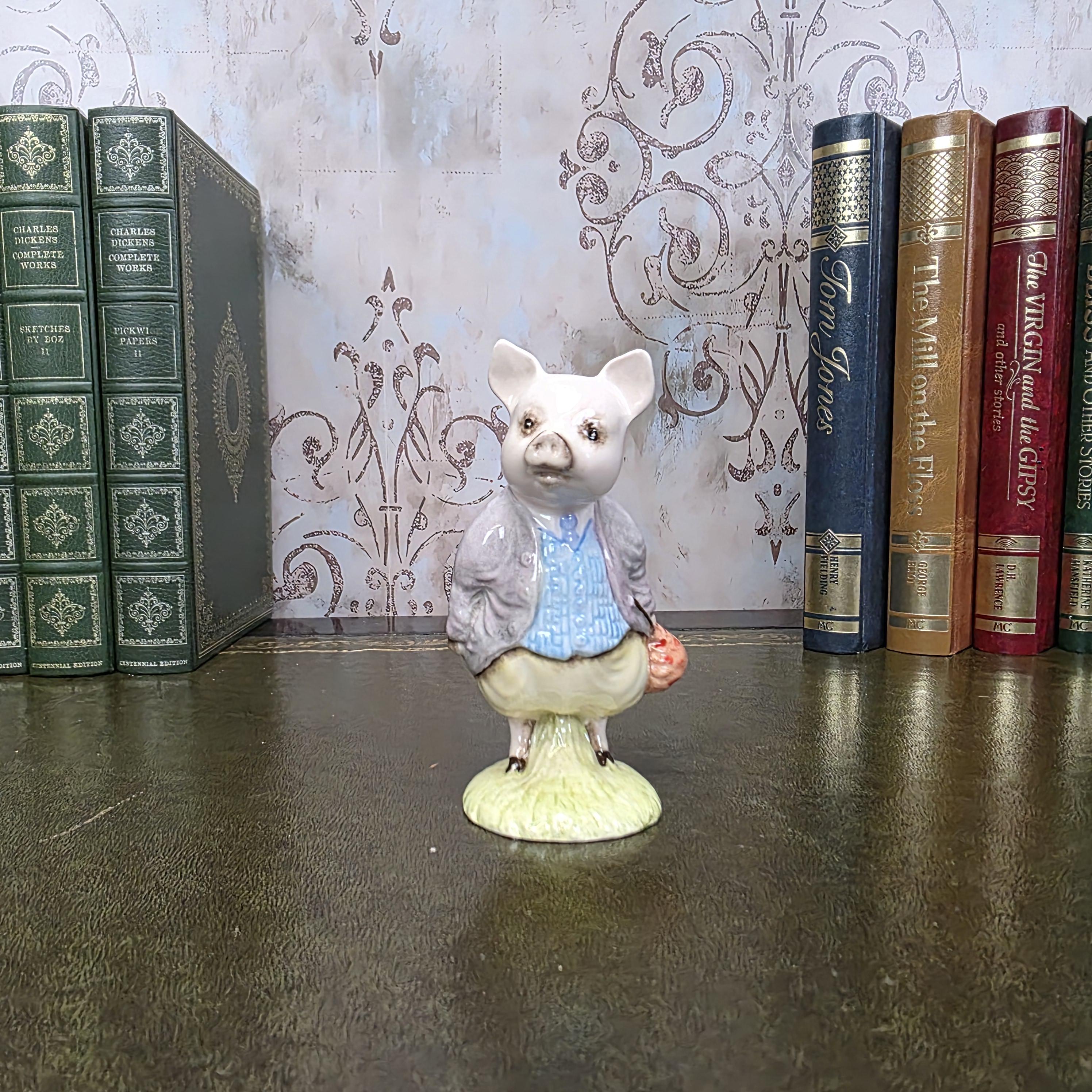 Royal Albert Pigling Bland Figurine Beatrix Potter | 1989 English Bone China | Boxed Collectible Figure