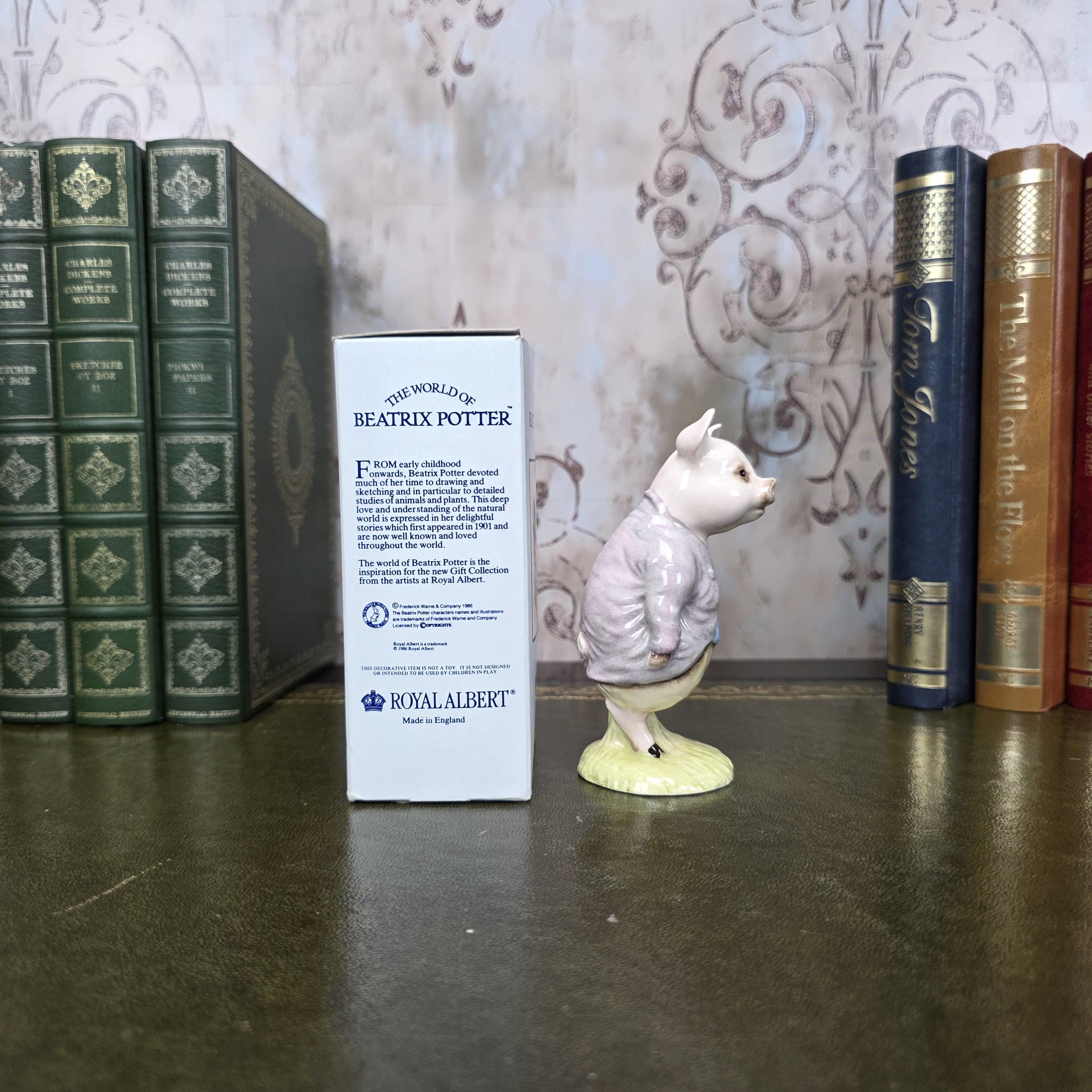 Royal Albert Pigling Bland Figurine Beatrix Potter | 1989 English Bone China | Boxed Collectible Figure