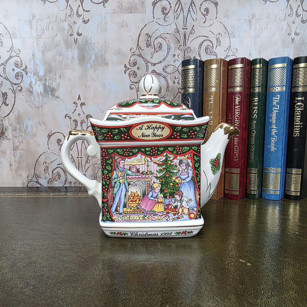Vintage Sadler A Merry Christmas Morning Tea Pot, Made In England, Collectible Teapot, Afternoon Tea