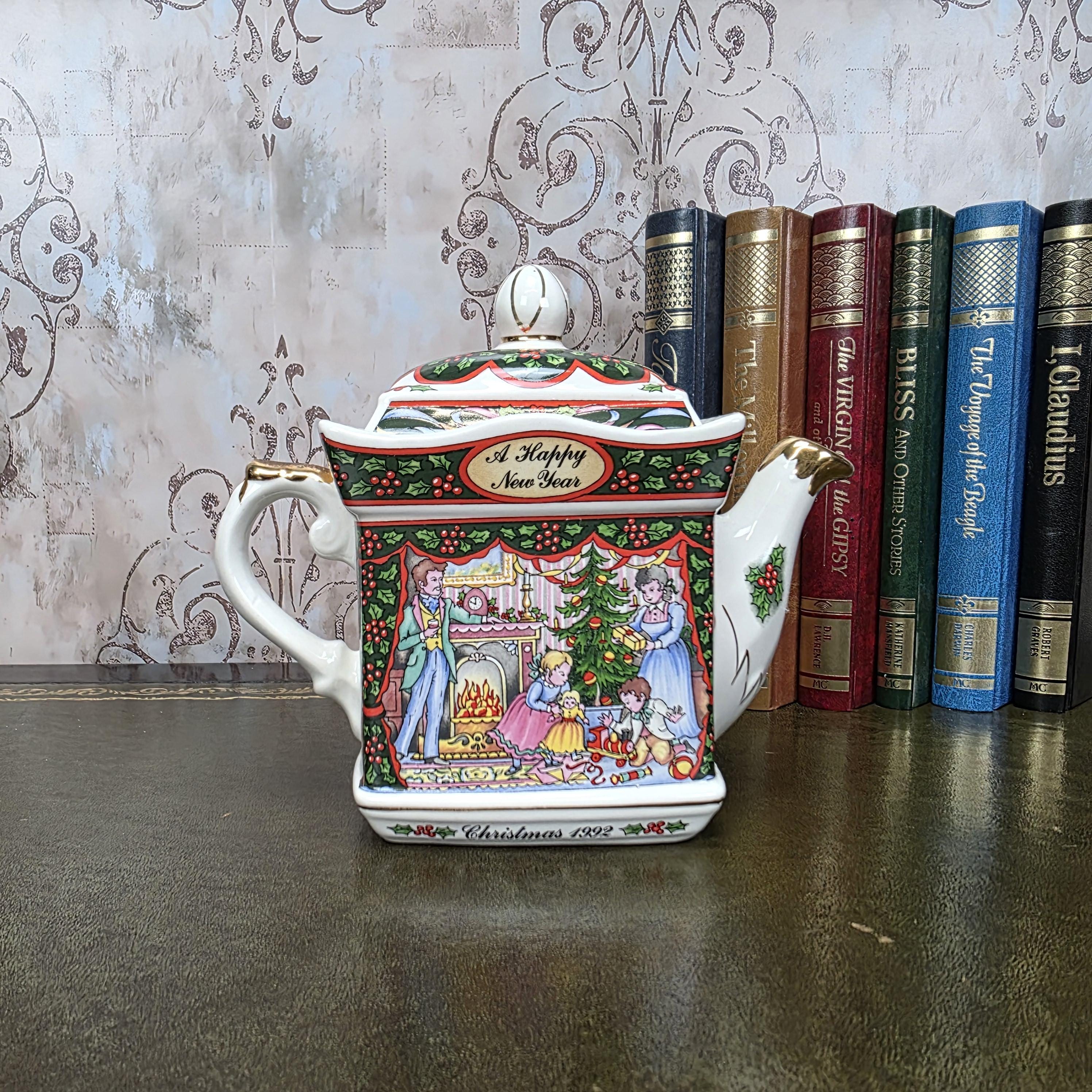 Vintage Sadler A Merry Christmas Morning Tea Pot, Made In England, Collectible Teapot, Afternoon Tea
