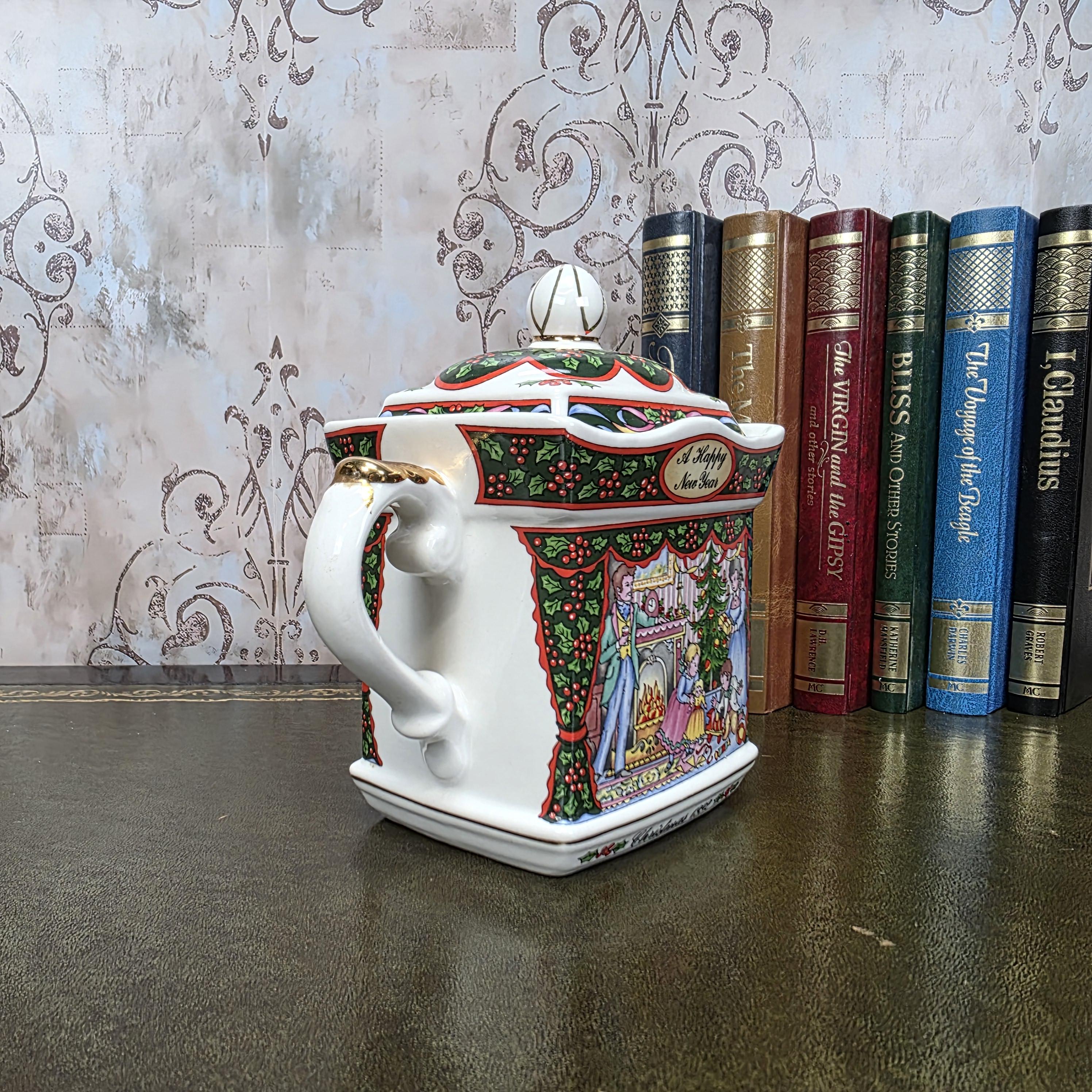 Vintage Sadler A Merry Christmas Morning Tea Pot, Made In England, Collectible Teapot, Afternoon Tea